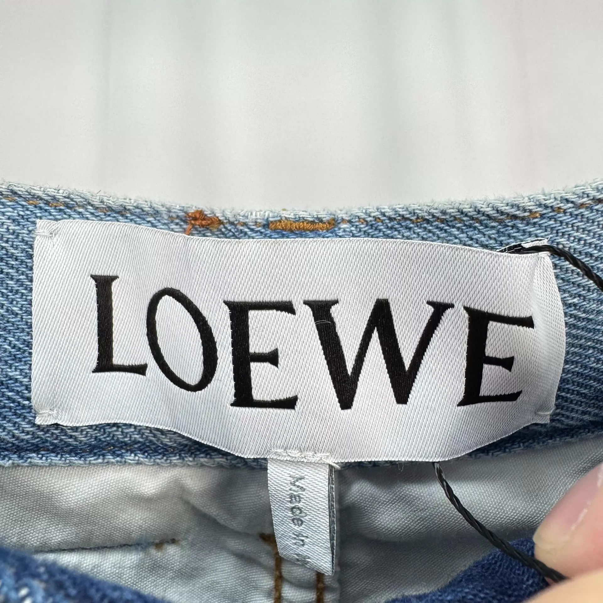 Loewe Loewe color blocked leather patch washed jeans 36 Size 25" / US 0 / IT 36 - 6 Thumbnail