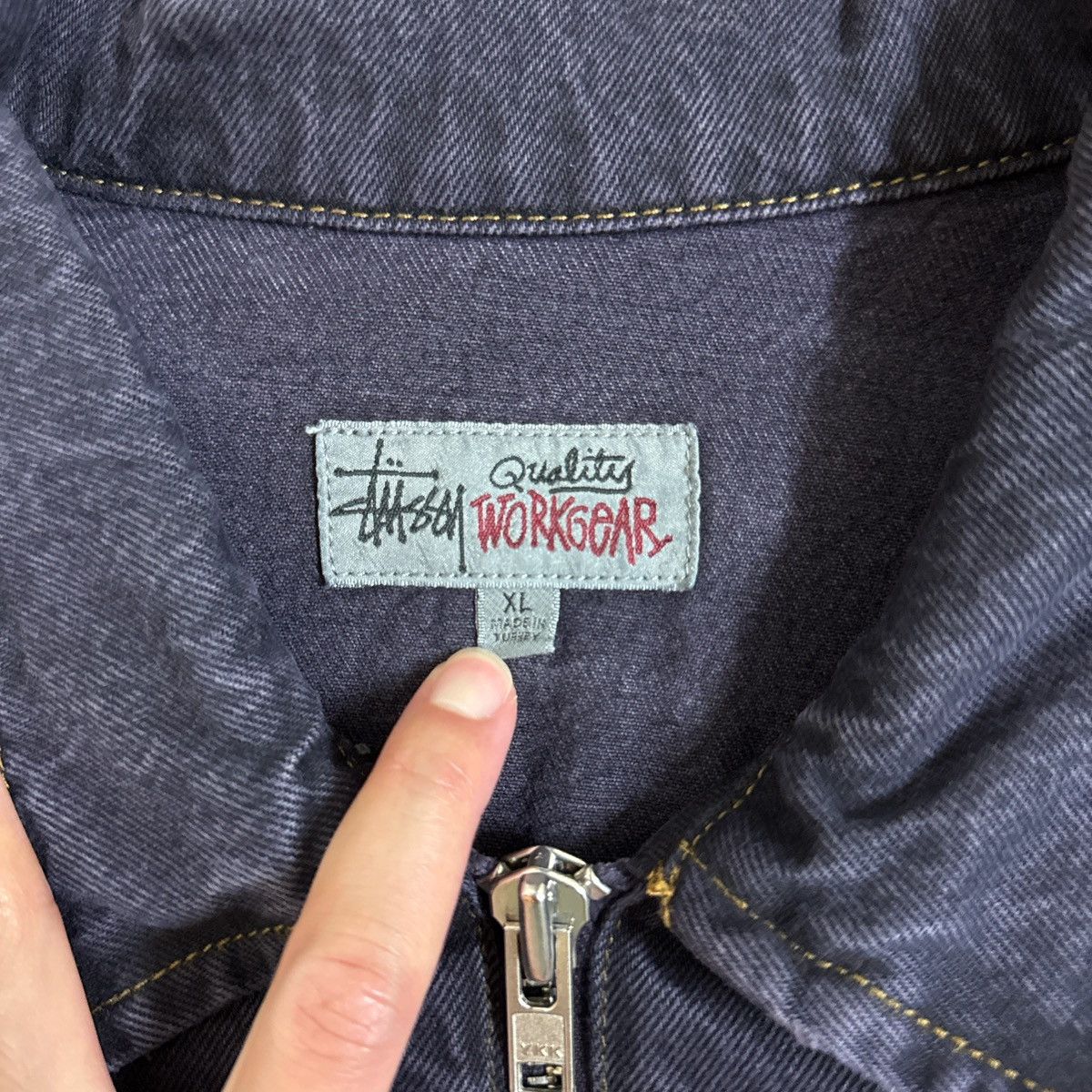 Stussy Stussy Zip Work Denim Jacket Size US XL / EU 56 / 4 - 4 Thumbnail