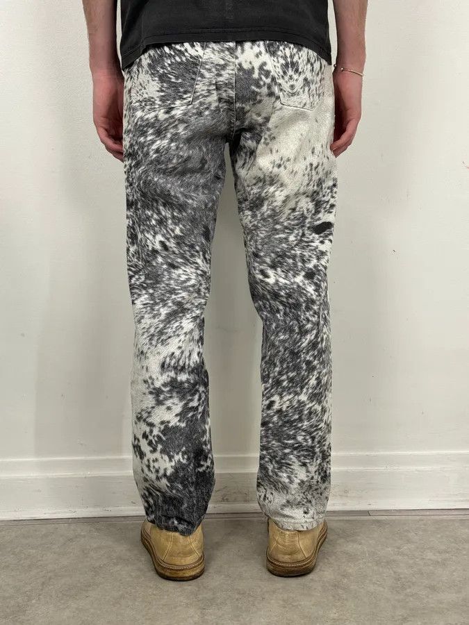 Roberto Cavalli AW1999 Roberto Cavalli White & Black Fur Effect Fury Pants Size US 32 / EU 48 - 3 Thumbnail