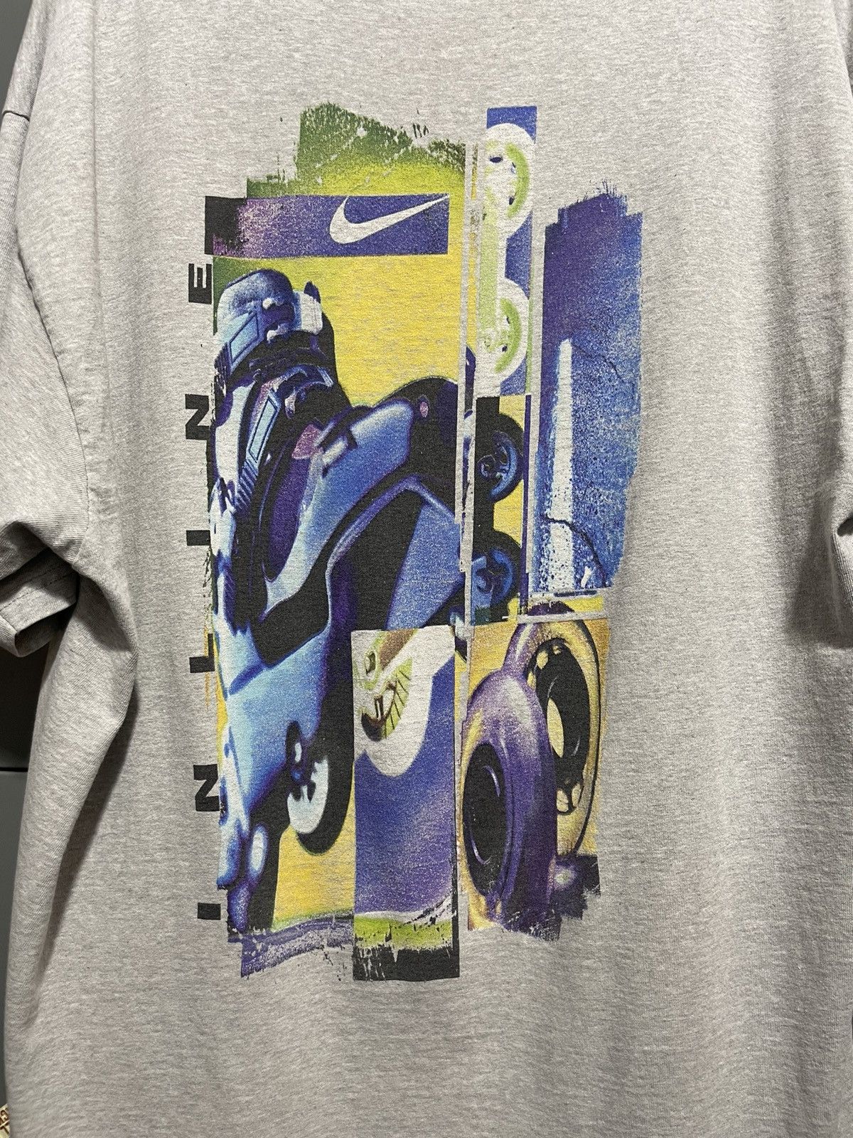Nike × Vintage Nike Inline Center swoosh 90s tee Rare graphic tee Size US XL / EU 56 / 4 - 6 Thumbnail