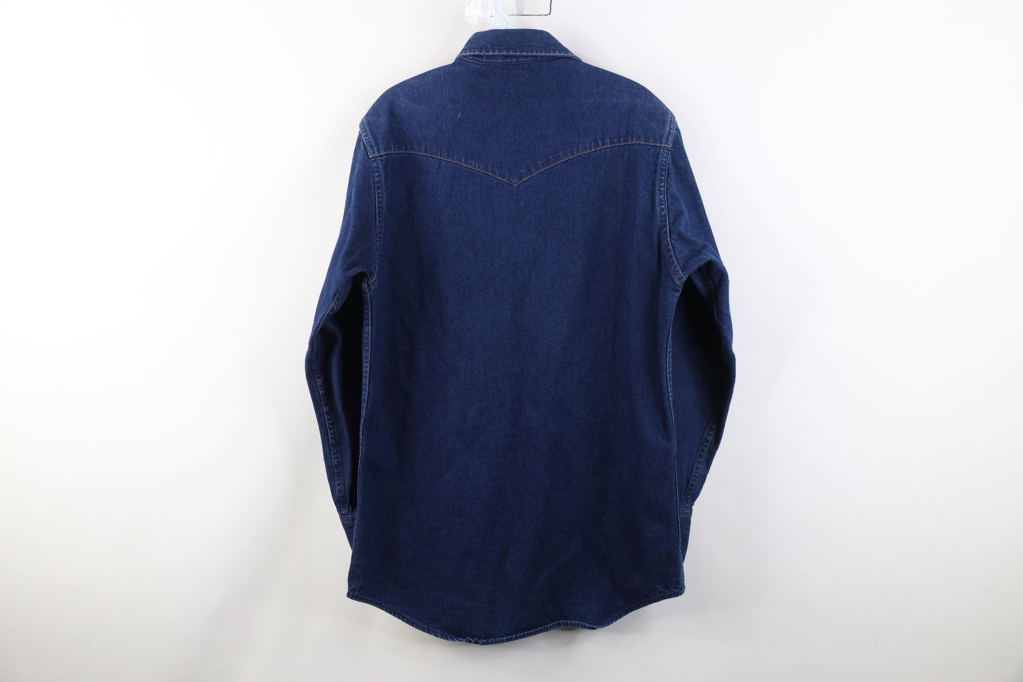 Carhartt Vintage 90s Carhartt Pearl Snap Button Denim Shirt Blue USA Size US M / EU 48-50 / 2 - 13 Thumbnail