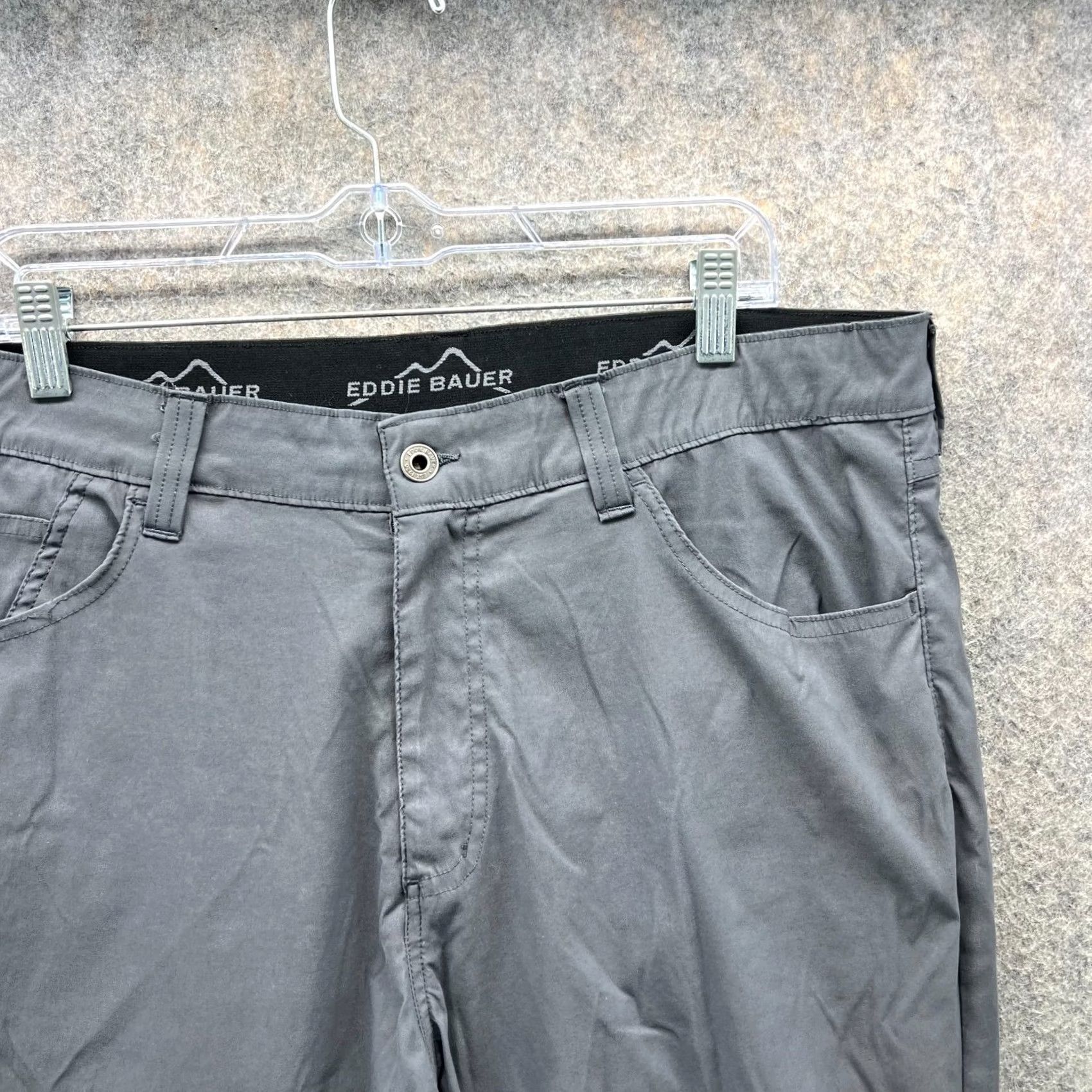Eddie Bauer VINTAGE Eddie Bauer Pants Men 36x32 Gray Chino Flat Front Stretch Trousers Golf Casual Formal Workwear Size US 36 / EU 52 - 7 Thumbnail