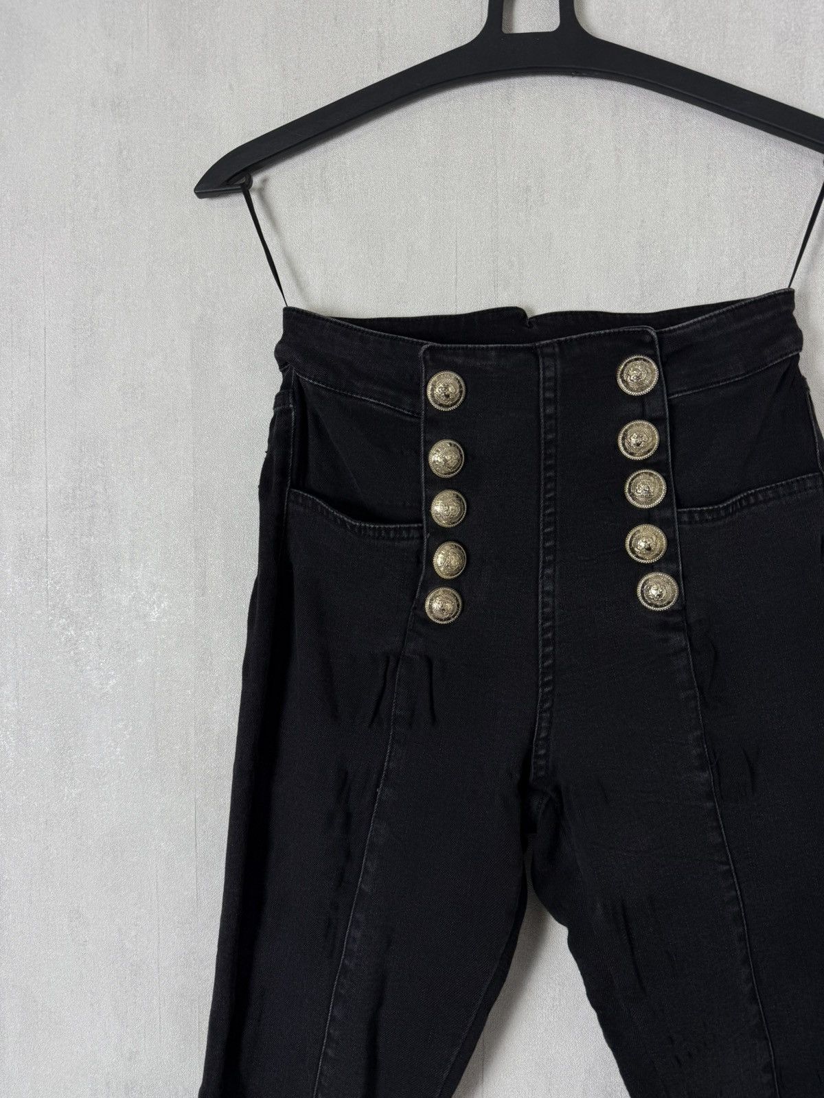 Balmain Balmain Paris Women’s Gold Buttons Denim Jeans Pants Size 36 Size 26" / US 2 / IT 38 - 3 Thumbnail
