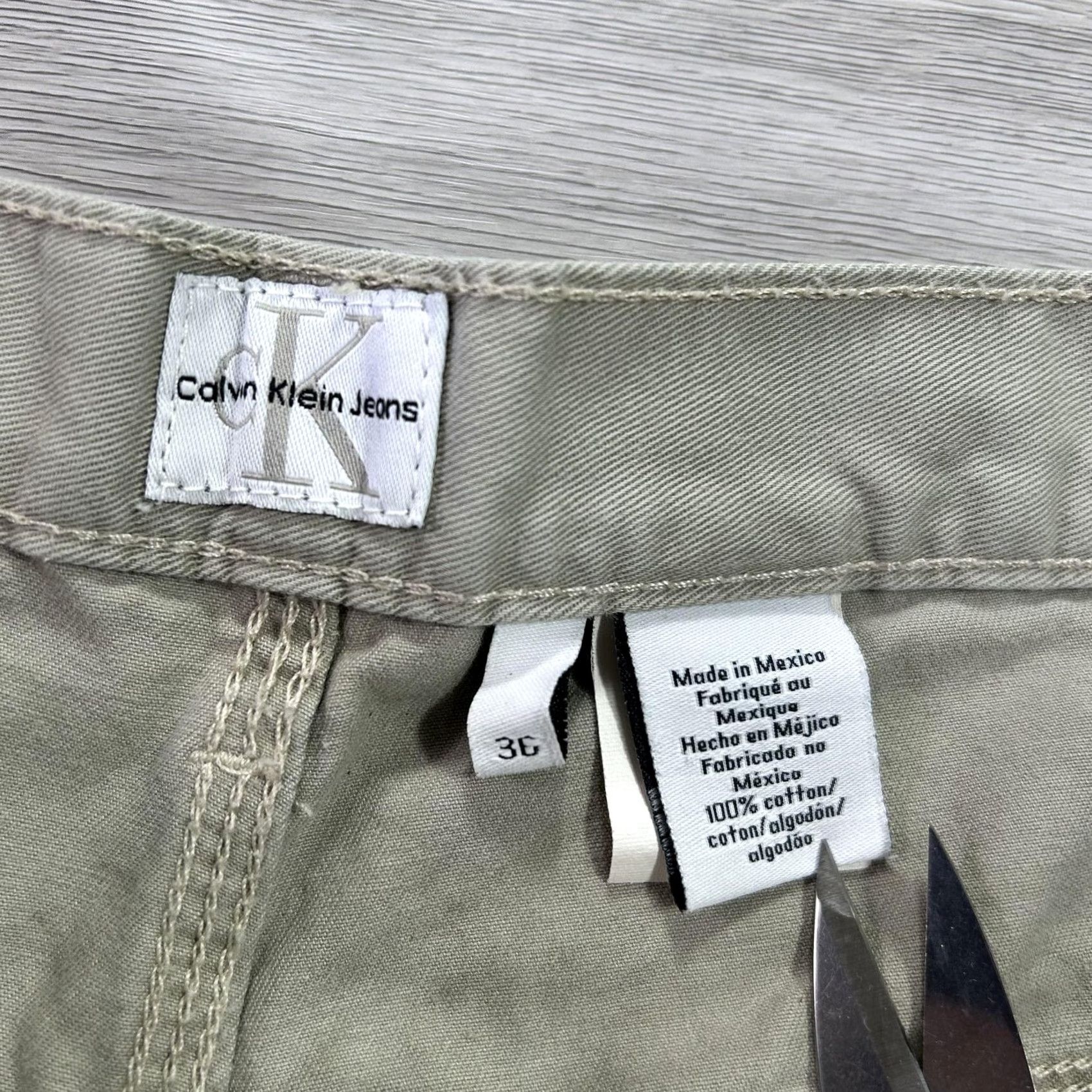 Vintage VINTAGE Calvin Klein Jeans Pants Mens 36x34 Beige Carpenter Workwear Y2K Size US 36 / EU 52 - 5 Thumbnail