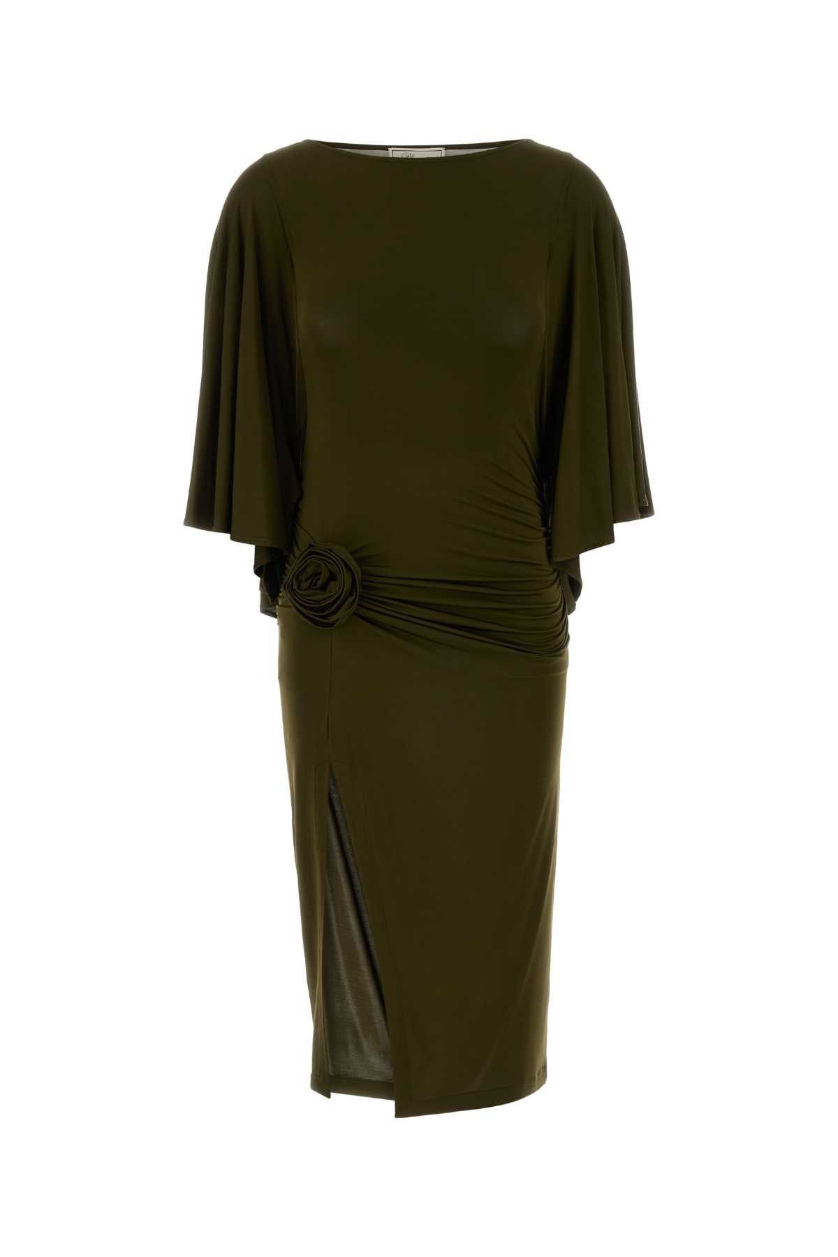 Blumarine Khaki Jersey Dress Size M / US 6-8 / IT 42-44 - 1 Thumbnail