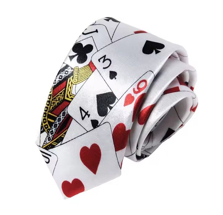 Japanese Brand × The Tie Bar Playing Card Printed Pattern Neck Tie Size ONE SIZE - 2 Thumbnail