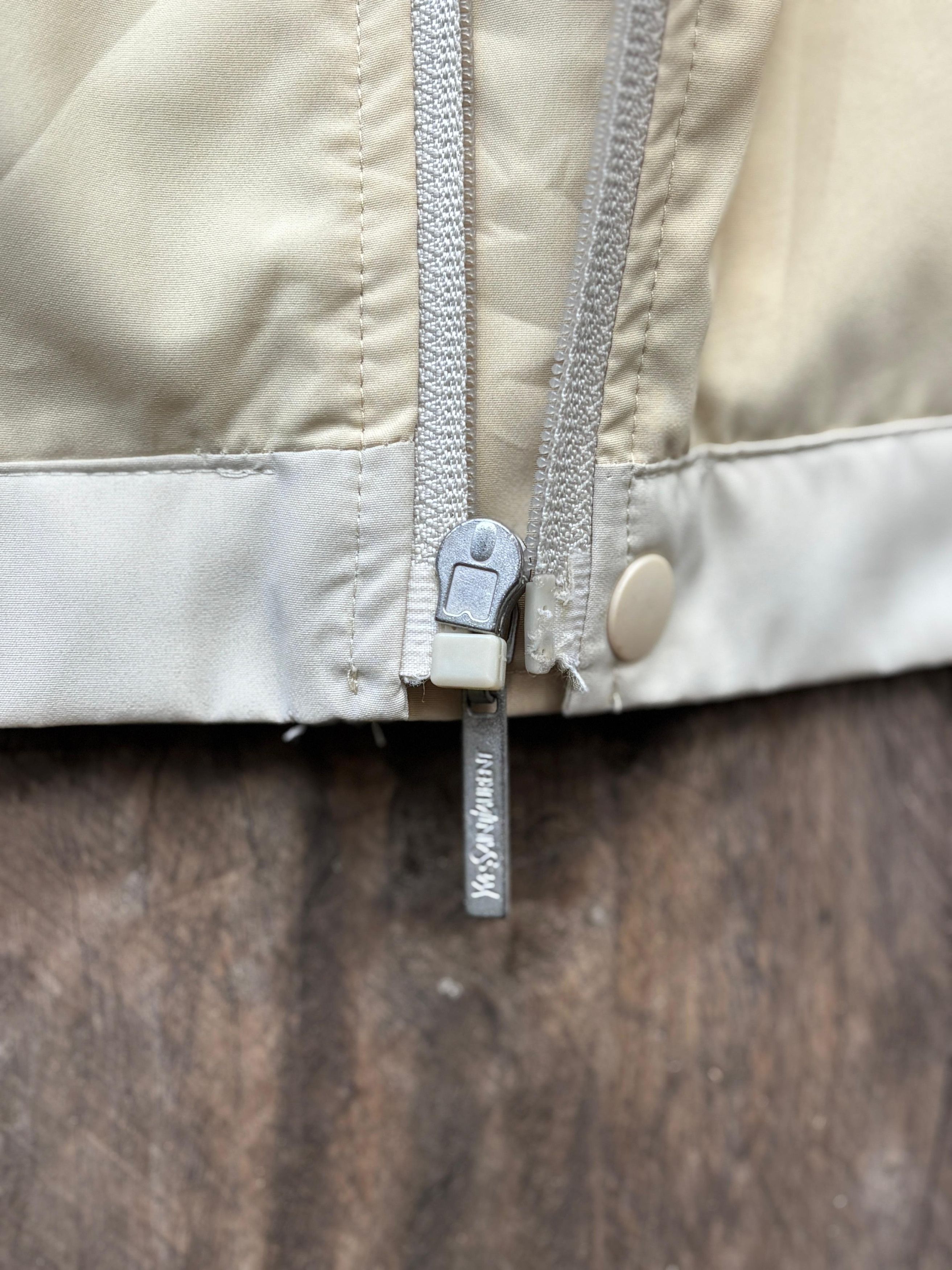 Saint Laurent Paris Vintage Yves Saint Laurent Pour Homme Big Logo Beige Jacket Size US L / EU 52-54 / 3 - 5 Thumbnail