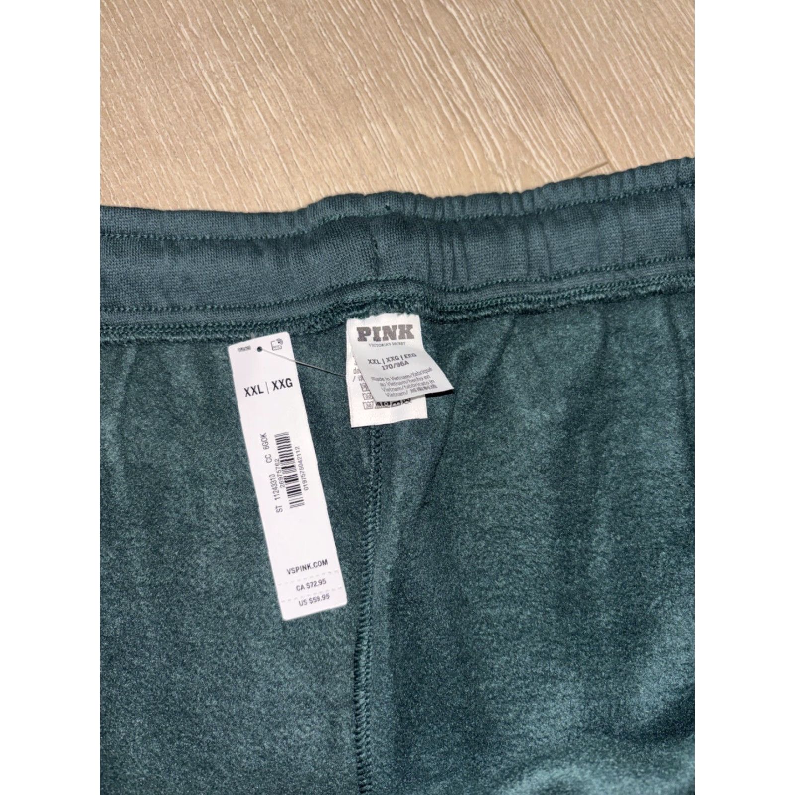 Vintage VINTAGE Victoria's Secret Pink Joggers Sweatpants Women's 2XL Green Rose Theme Size 40" / US 18 - 3 Thumbnail