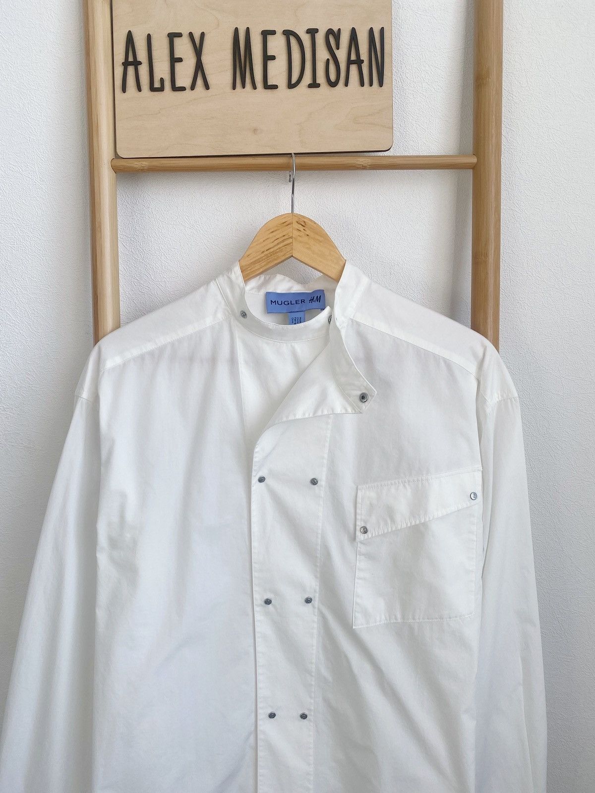 Mugler Mugler x H&M Double-breasted Poplin Shirt Size XL Size US XL / EU 56 / 4 - 18 Thumbnail