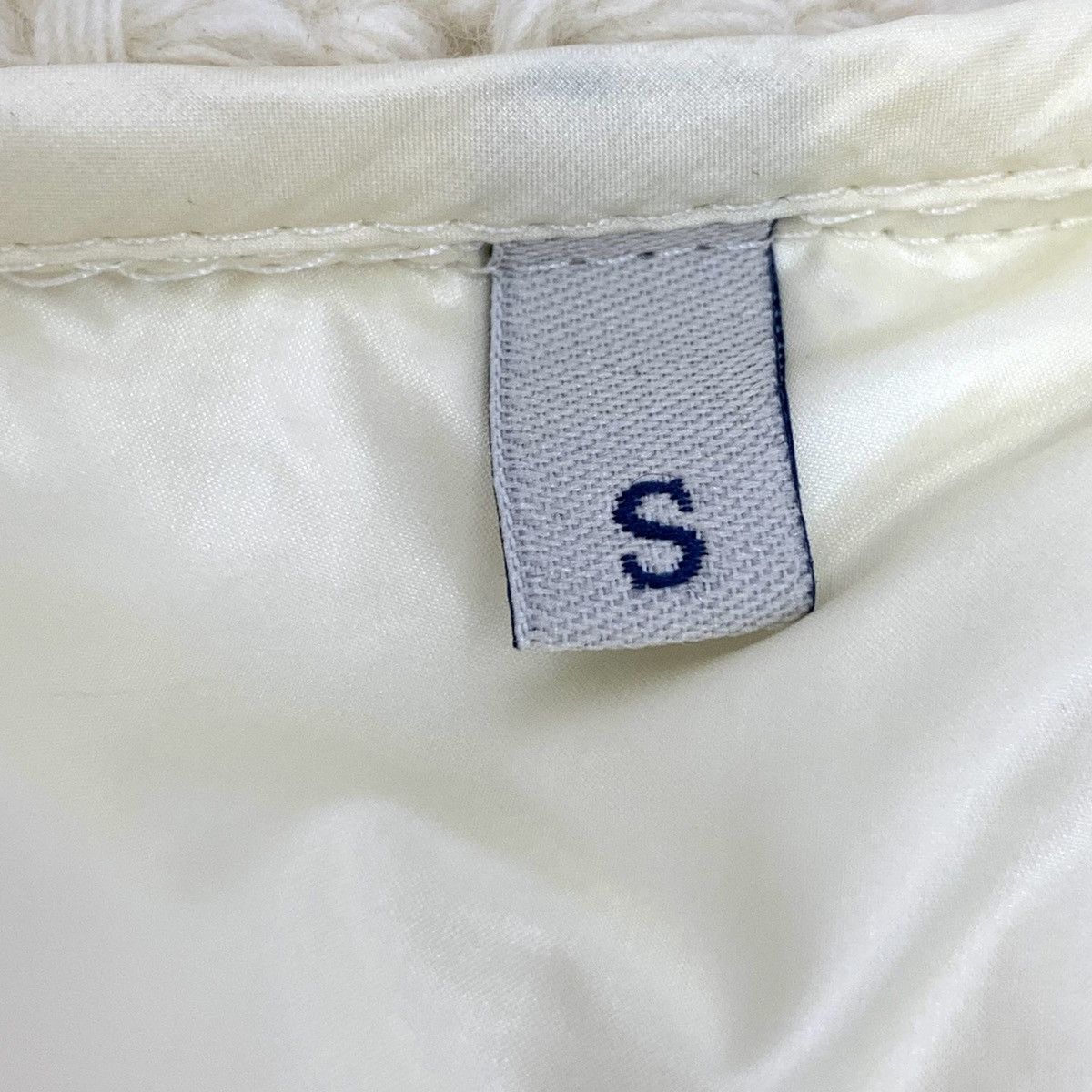 Moncler Moncler 24 Beige Logo Appliqué Cotton Knit Down Jacket Size S / US 4 / IT 40 - 7 Thumbnail