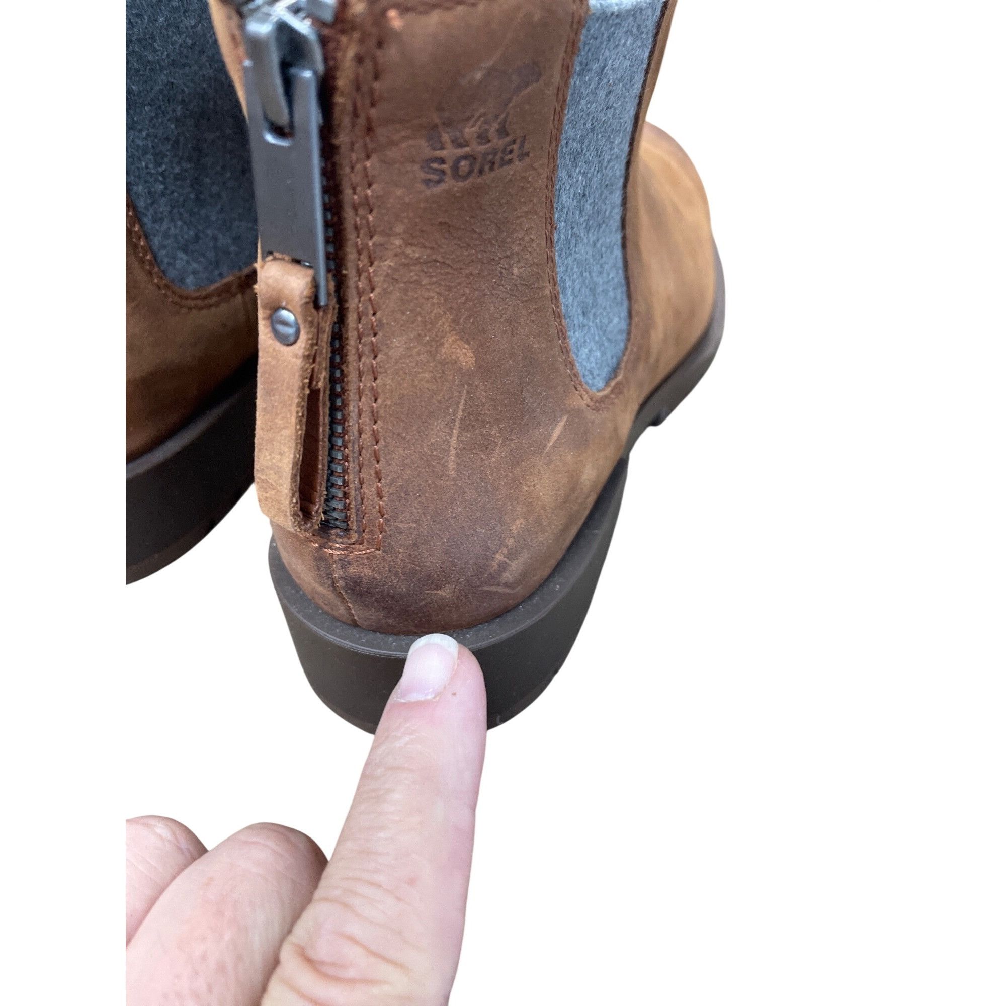 SOREL Sorel Womans brown leather ankle waterproof boots Sz 9.5 SKU Size US 9.5 / IT 39.5 - 14 Thumbnail