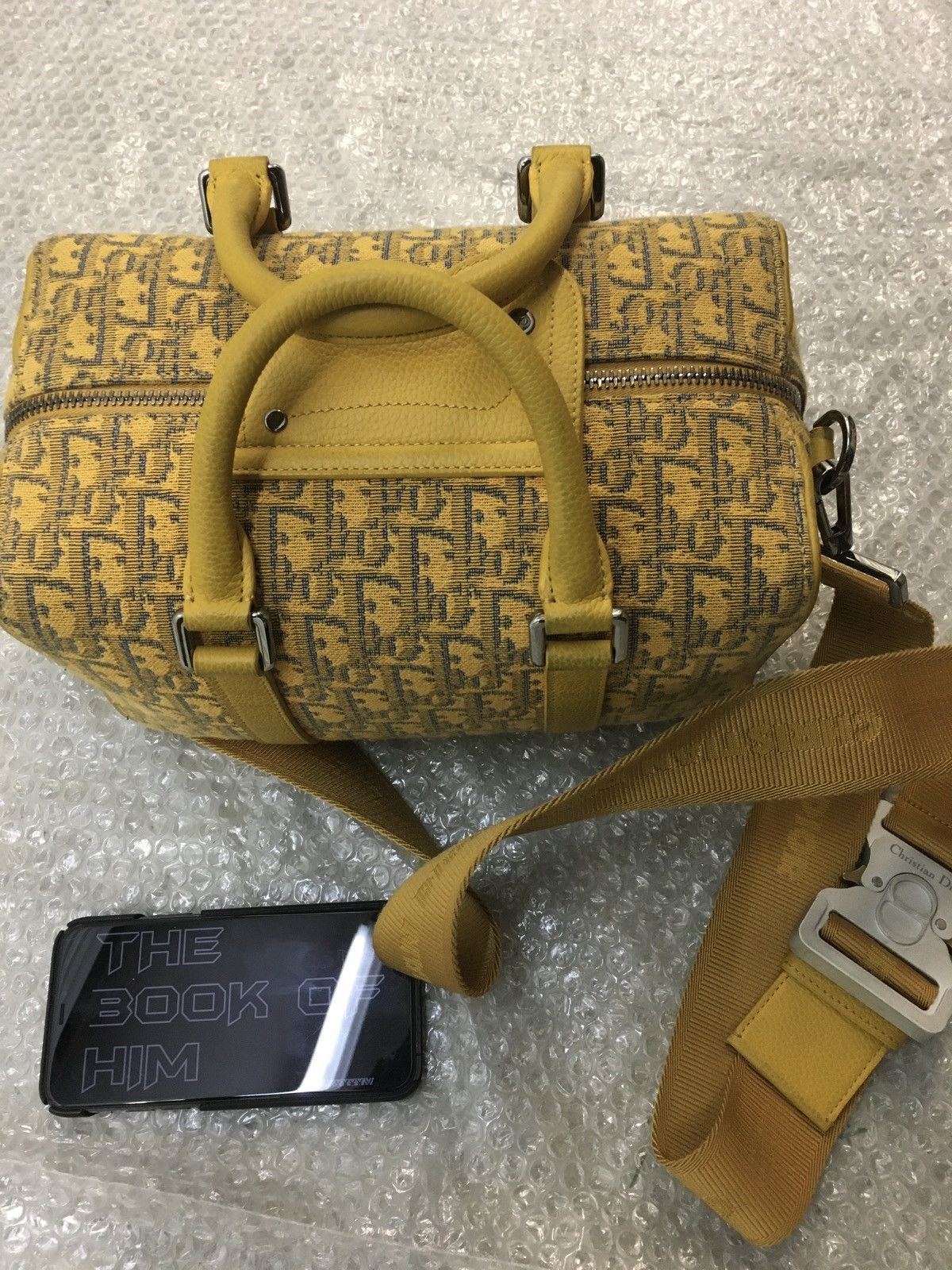 image of Christian Dior Monsieur x Dior Christian Dior Lingot 26 Jacquard Crossbody Bag Tote Purse in Gold, 