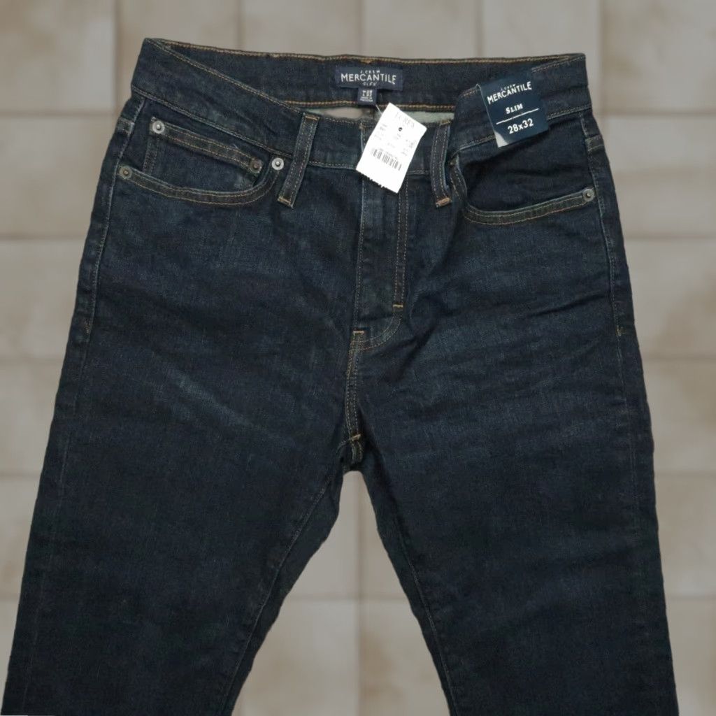 J.Crew J Crew Pants Men 28x32 Blue Mercantile Flex Slim Fit Dark Wash NWT Size US 28 / EU 44 - 1 Thumbnail