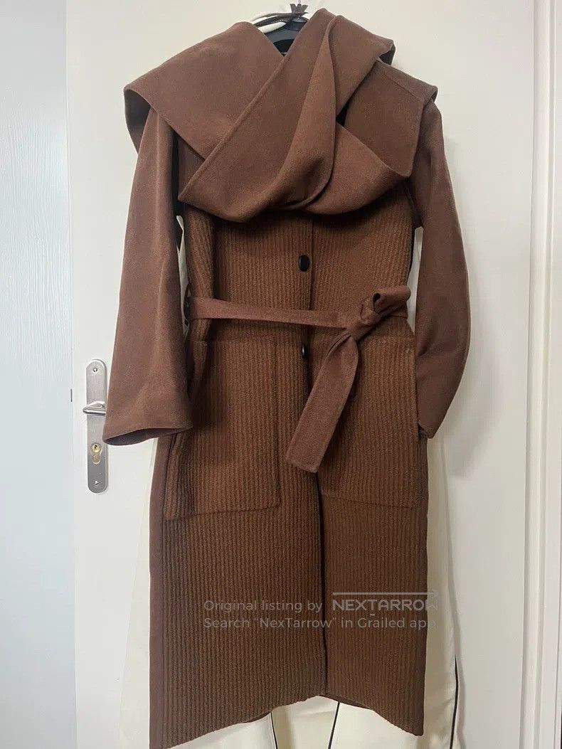 Hermes Hermes Faux Two-Piece Scarf Coat, Cashmere Size XXS / US 00 / IT 34 - 2 Thumbnail