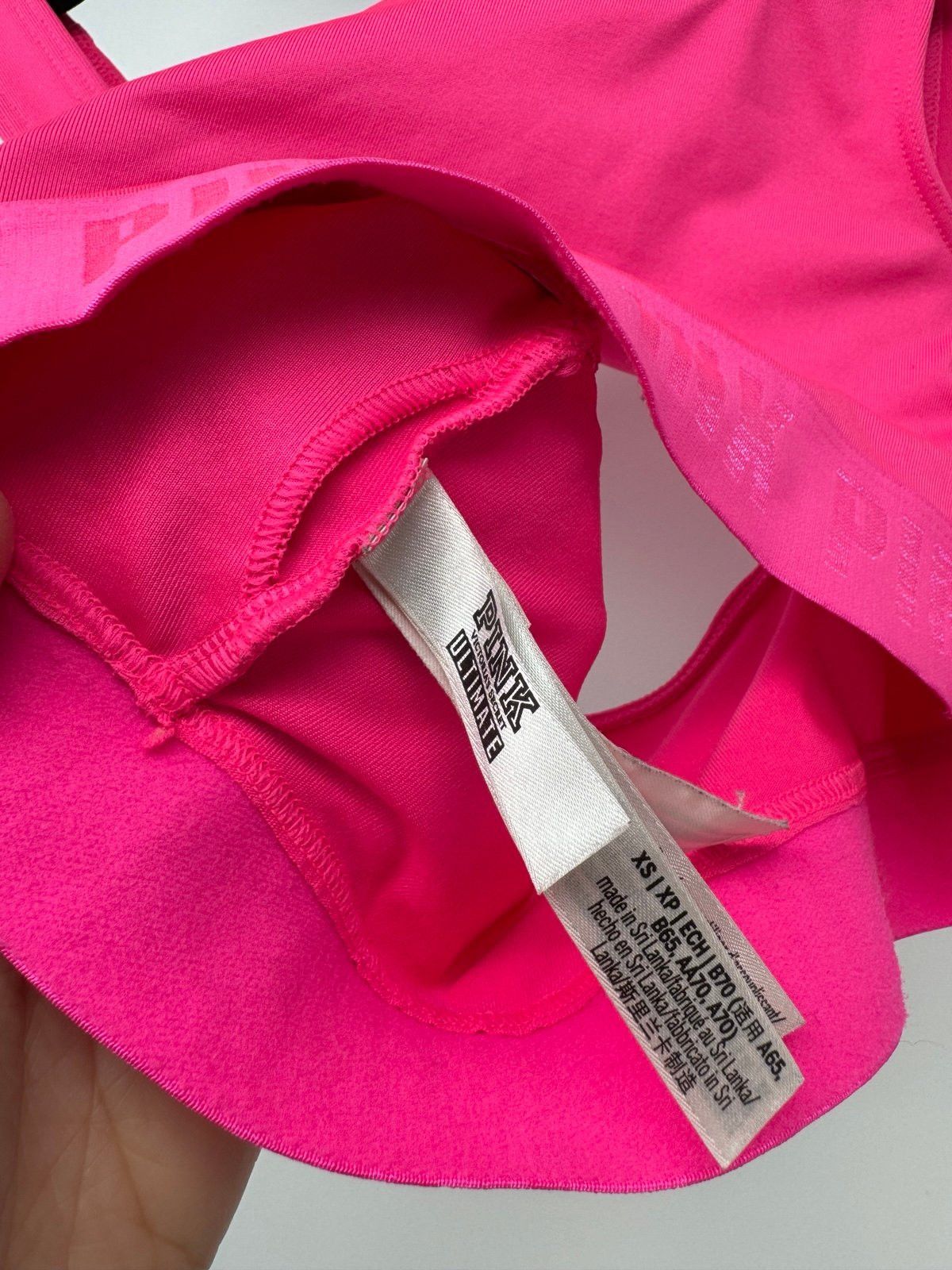 Pink Victoria Secret Ultimate Hot Pink Scoop Sports Bra XS Size XS / US 0-2 / IT 36-38 - 2 Thumbnail