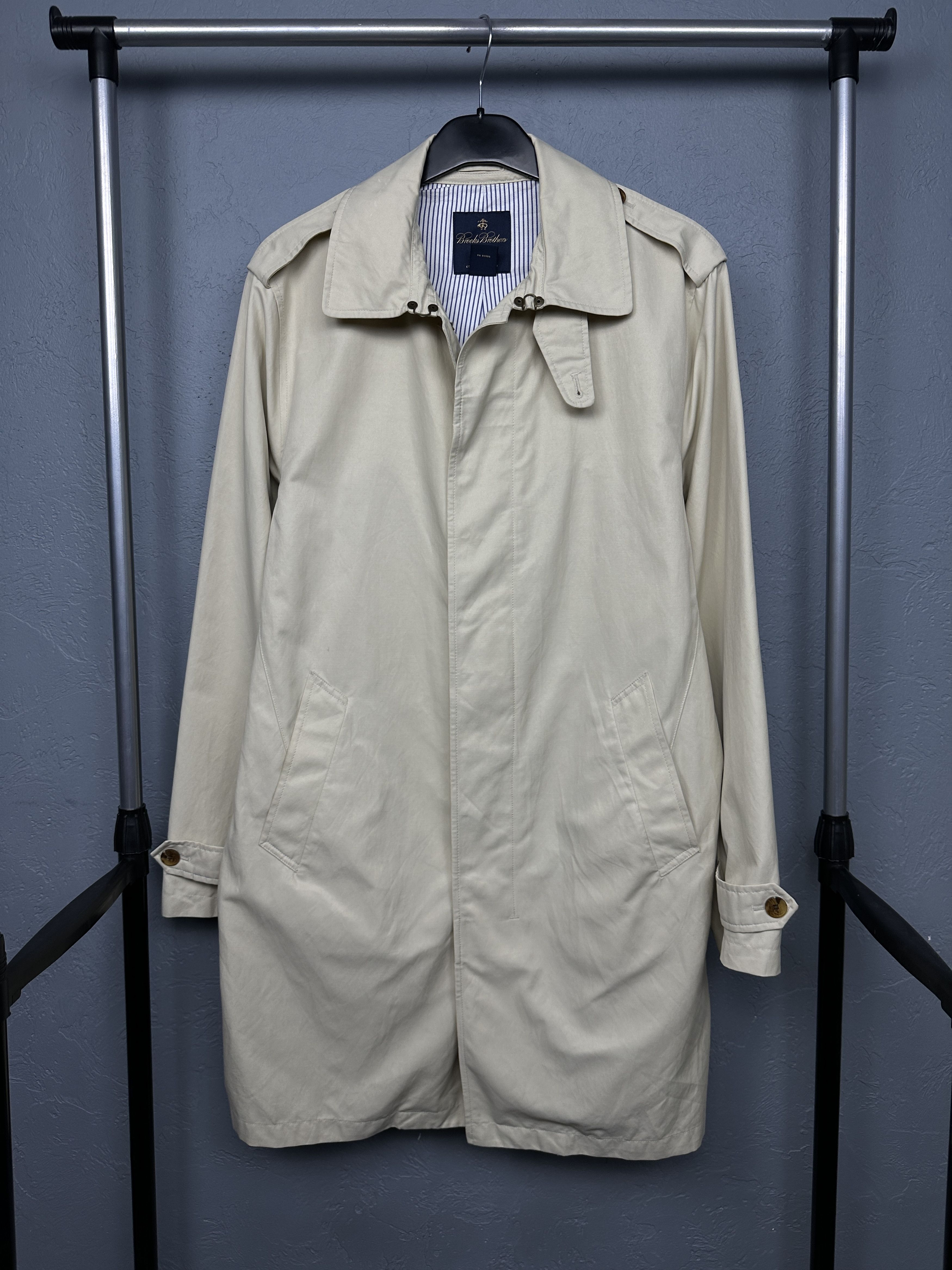 Brooks Brothers Brooks Brothers Mens Nylon-Cotton Trench Coat Jacket Size US M / EU 48-50 / 2 - 1 Thumbnail