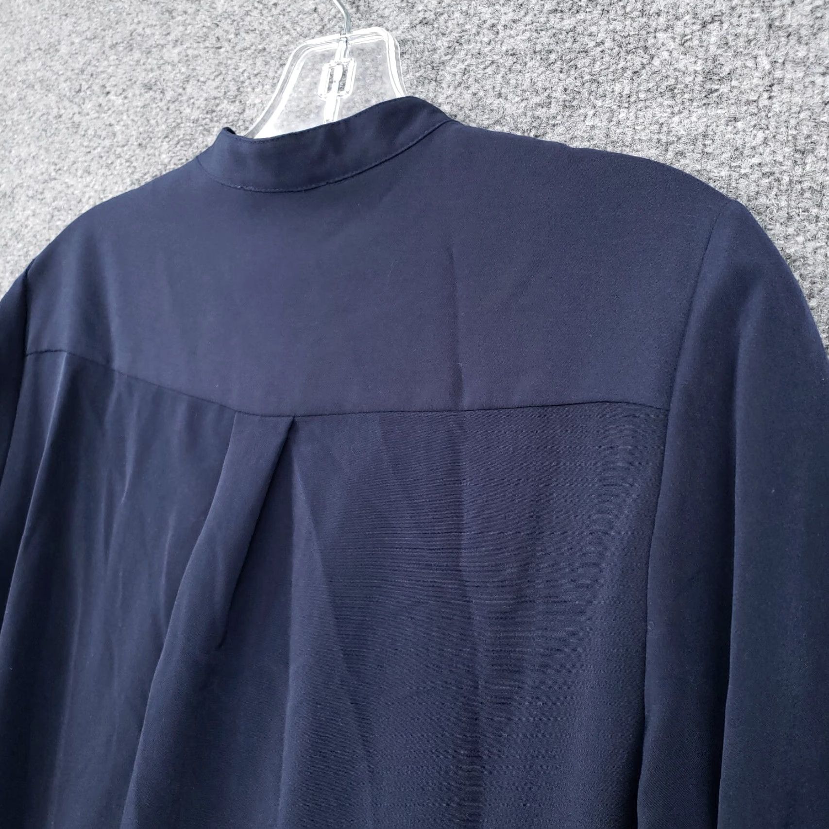 Calvin Klein Calvin Klein Dress Womens 4 Blue Shift 1/4 Zip Long Sleeve Side Slit Lightweight Size S / US 4 / IT 40 - 6 Thumbnail