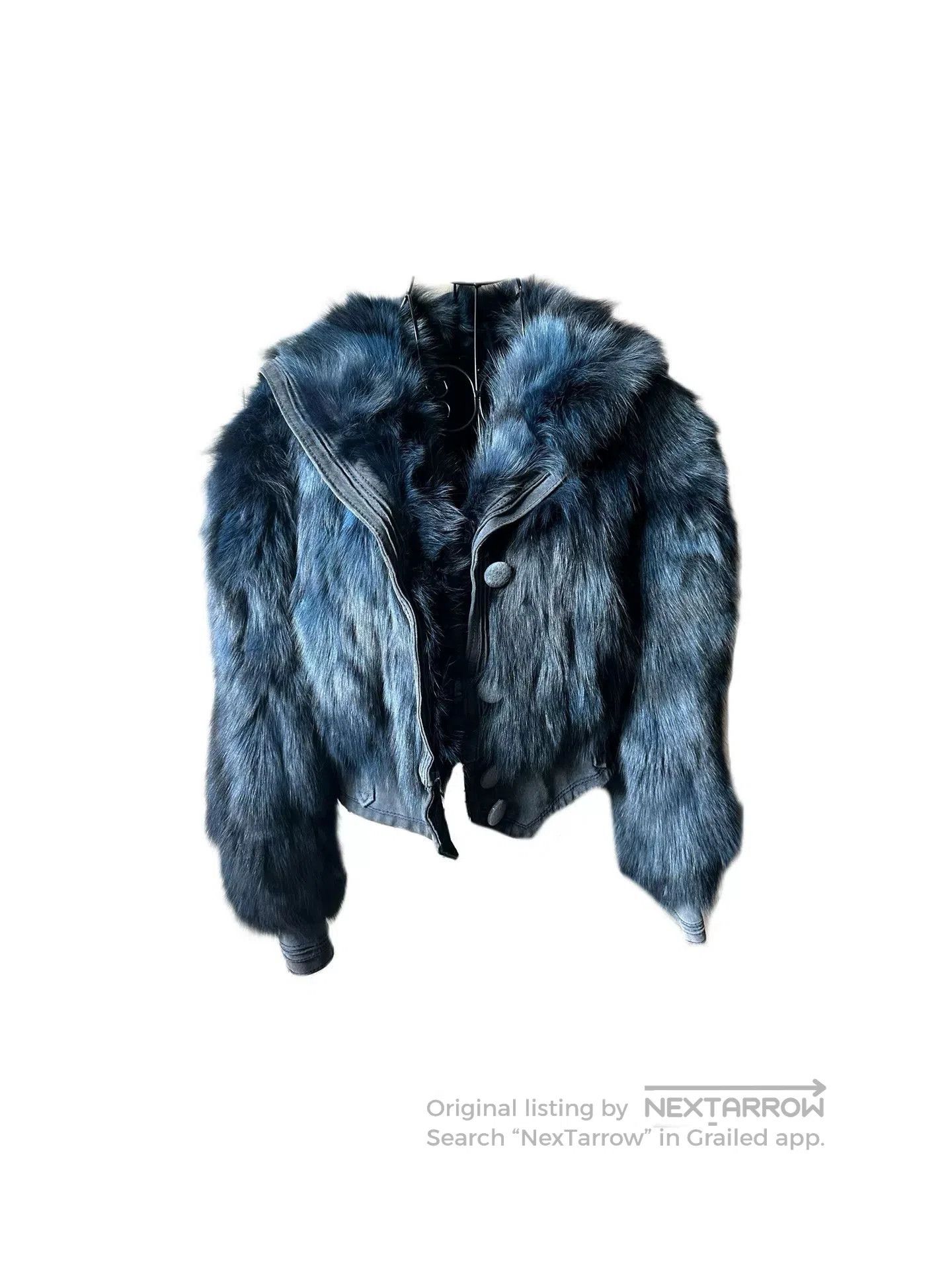 Vintage Vintage Fox Fur Oversized Lapel Jacket. Size M / US 6-8 / IT 42-44 - 2 Thumbnail