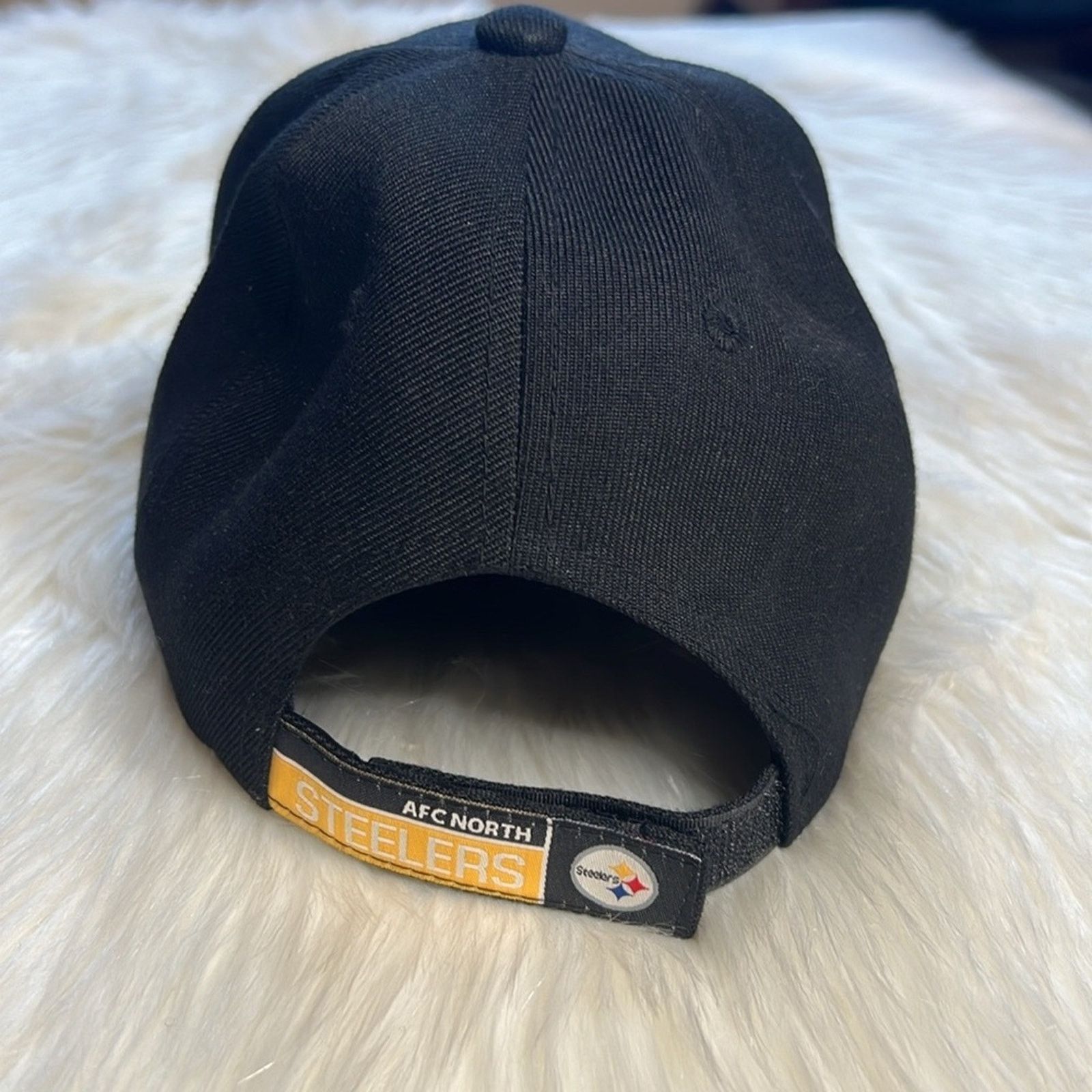 NFL Pittsburgh Steelers Black Logo Hat Size ONE SIZE - 3 Thumbnail