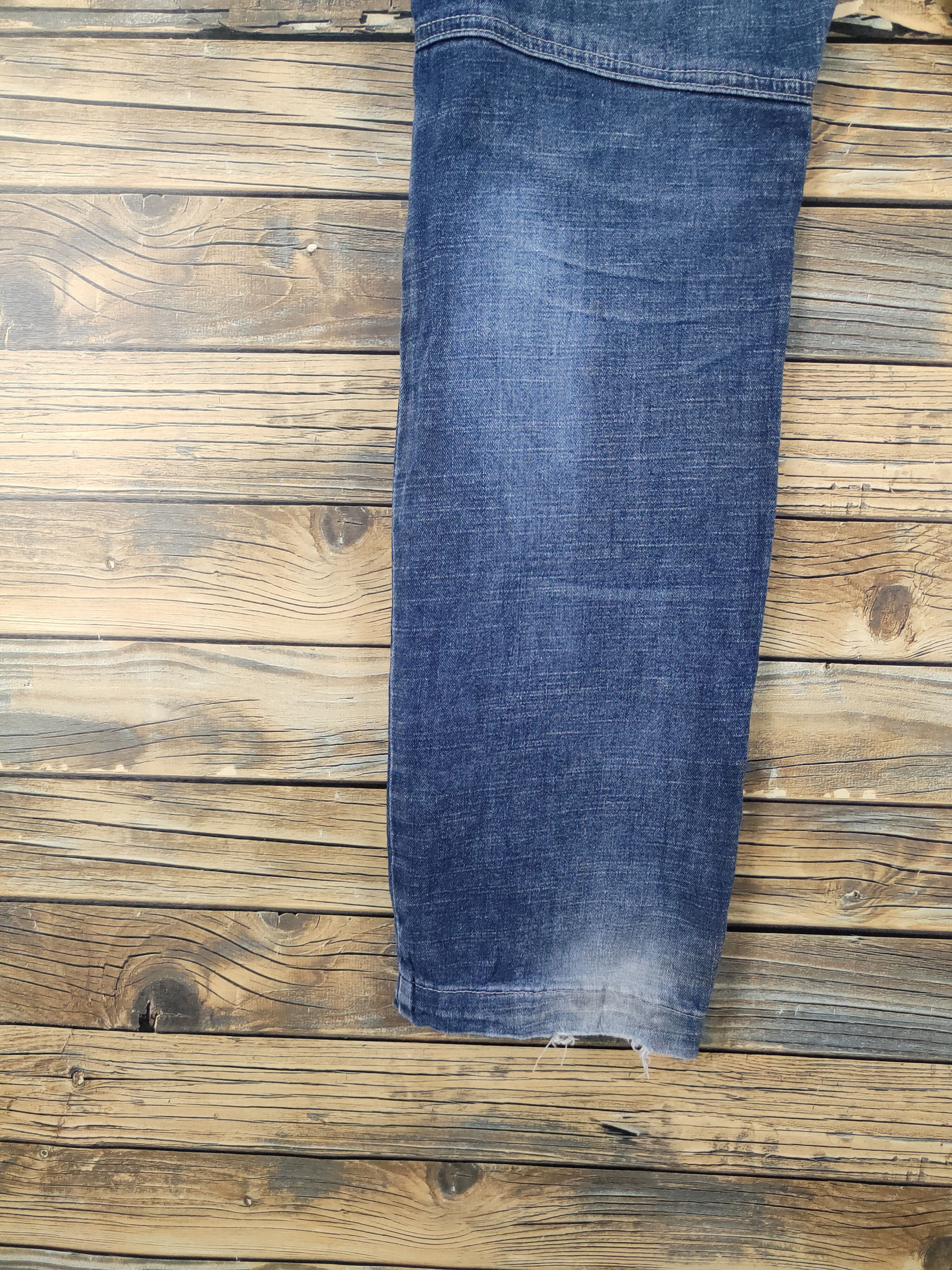 Japanese Brand FieldCore Dark Blue Distressed Ripped Soft Jeans #W2090 Size US 32 / EU 48 - 9 Thumbnail