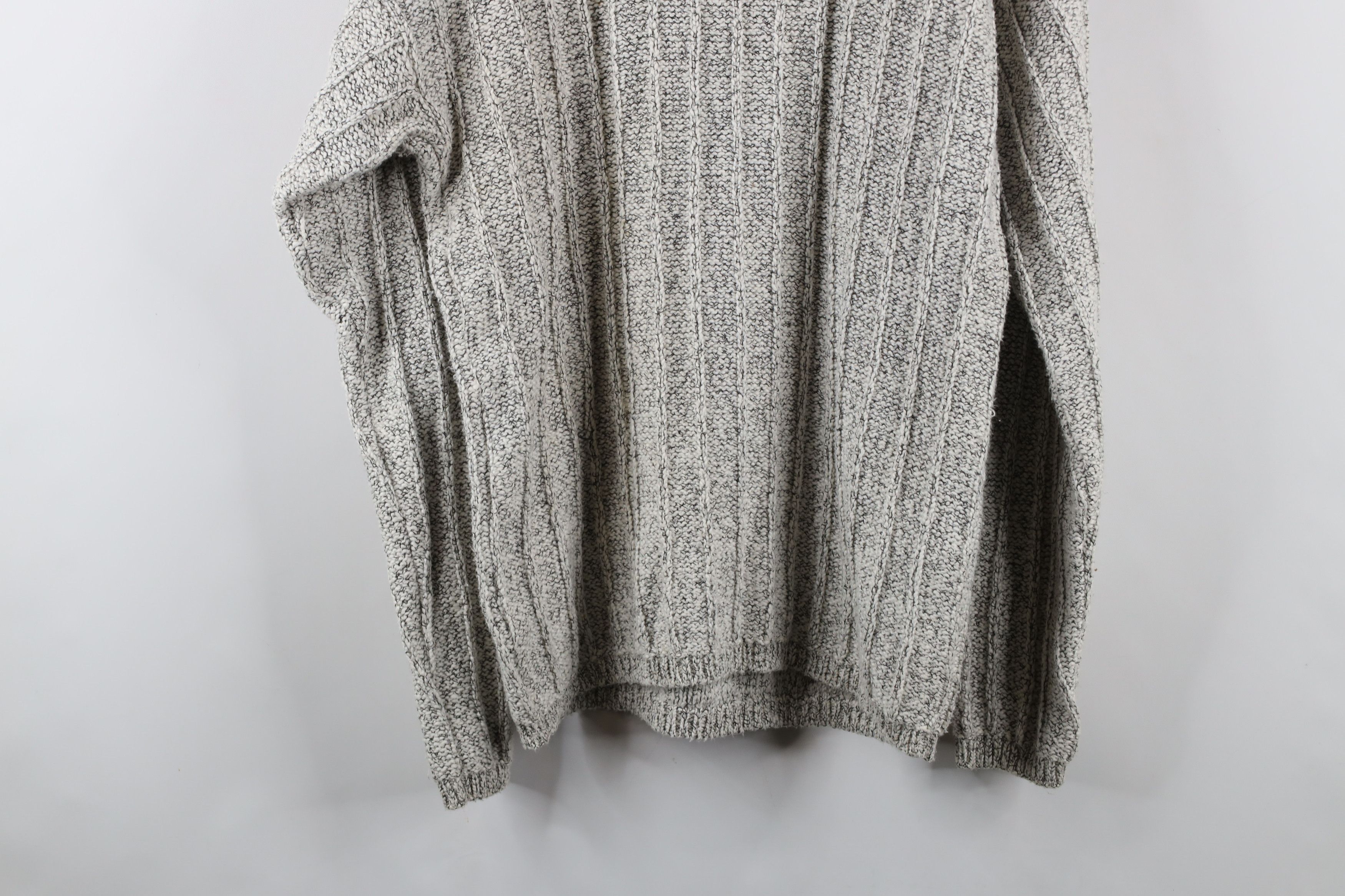 Vintage 90s Streetwear Ribbed Knit Crewneck Sweater USA