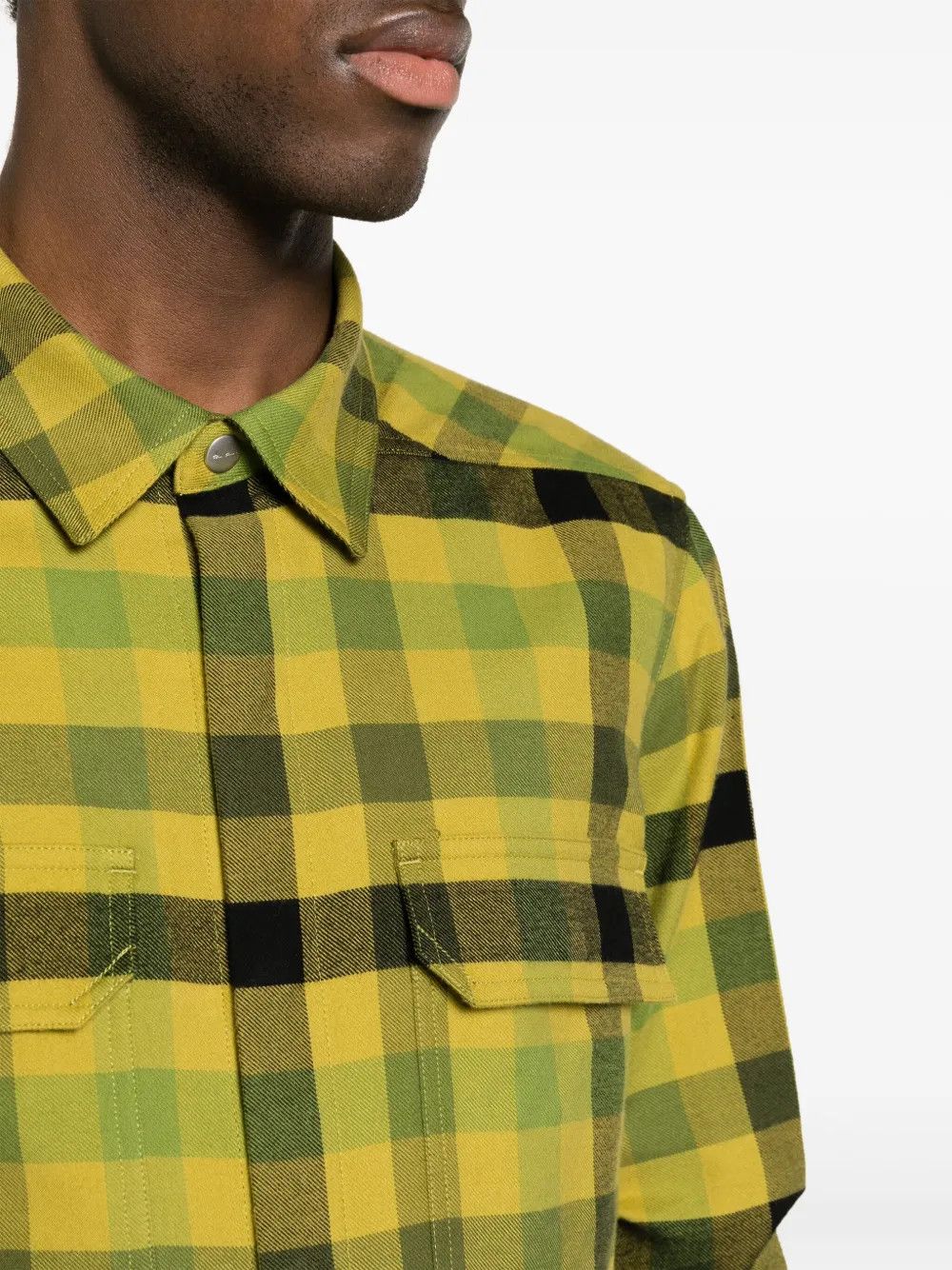 Rick Owens o1y0325 Checked Shirt in Multicolor Size US M / EU 48-50 / 2 - 2 Thumbnail