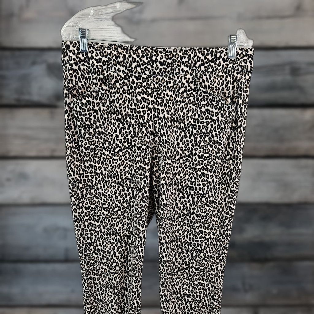 Vintage Chicos Travelers Womens Pants Sz 10 Black Brown Animal Print Pull On Mid Rise Shirt? Size 32" / US 10 / IT 46 - 1 Thumbnail