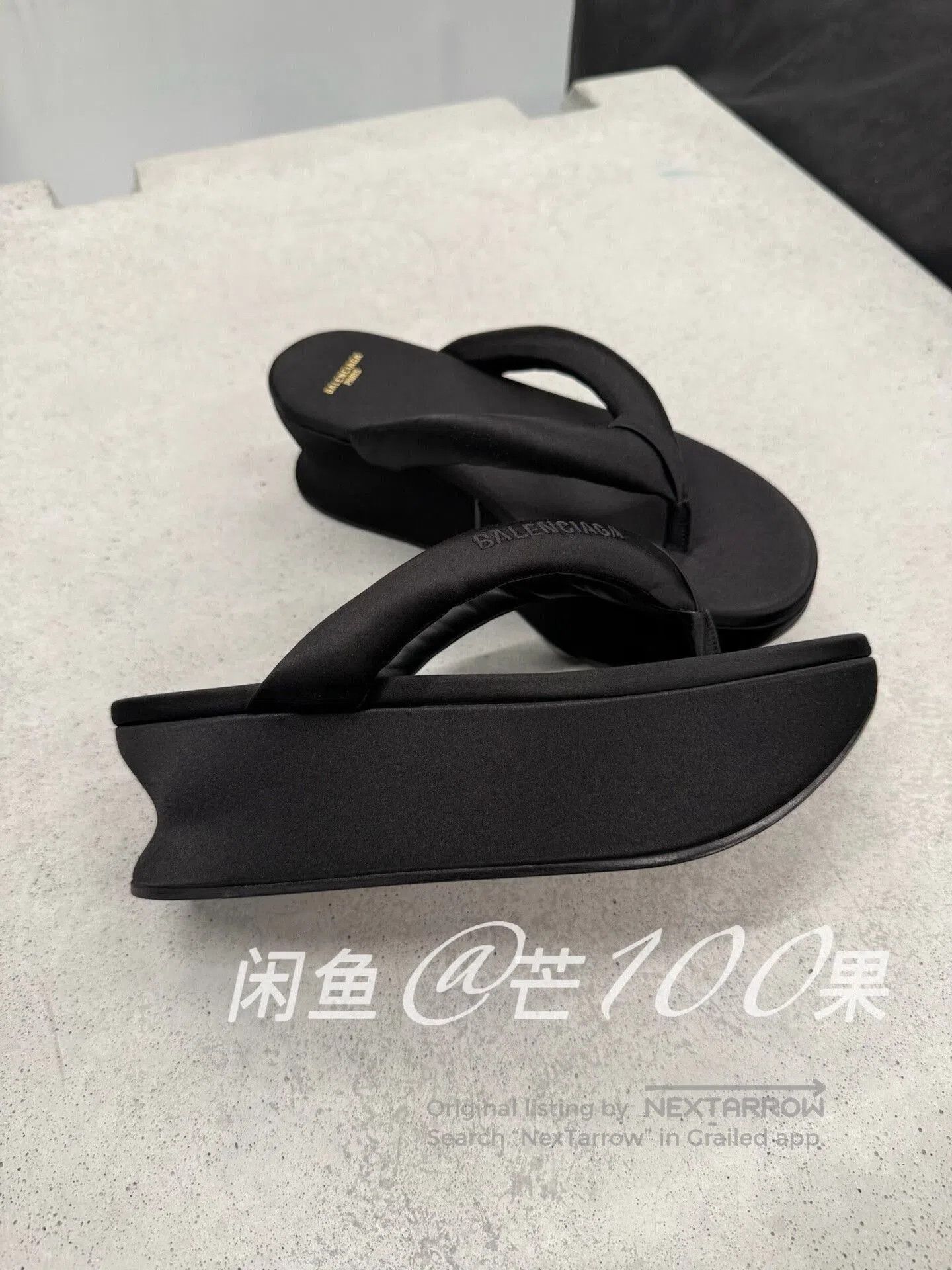 Balenciaga Balenciaga 26 Black Platform Thong Sandals. Size US 9.5 / IT 39.5 - 5 Thumbnail