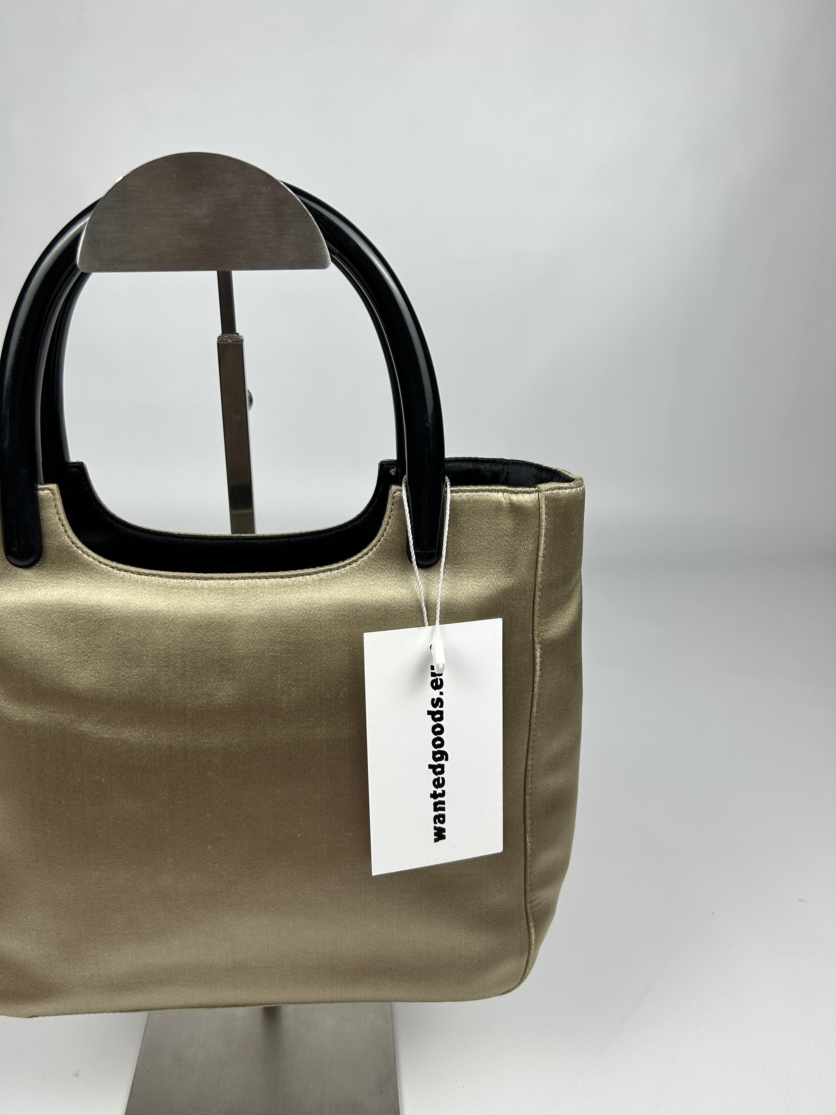 Prada Prada triangle logo velvet plastic handle mini tote bag Size ONE SIZE - 9 Thumbnail