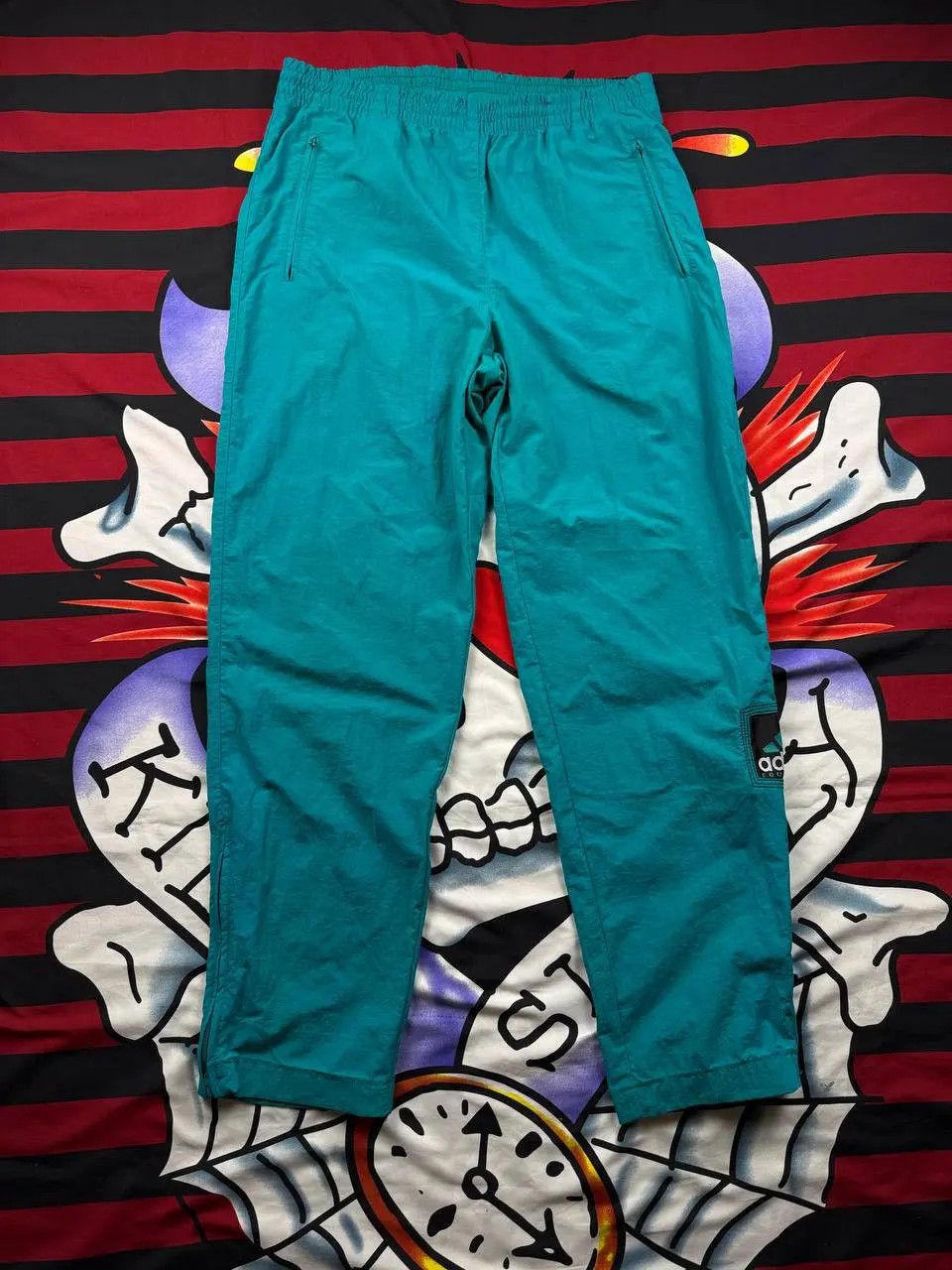 Adidas Vintage Adidas Equipment green pants 90s Size M Size US 30 / EU 46 - 1 Thumbnail