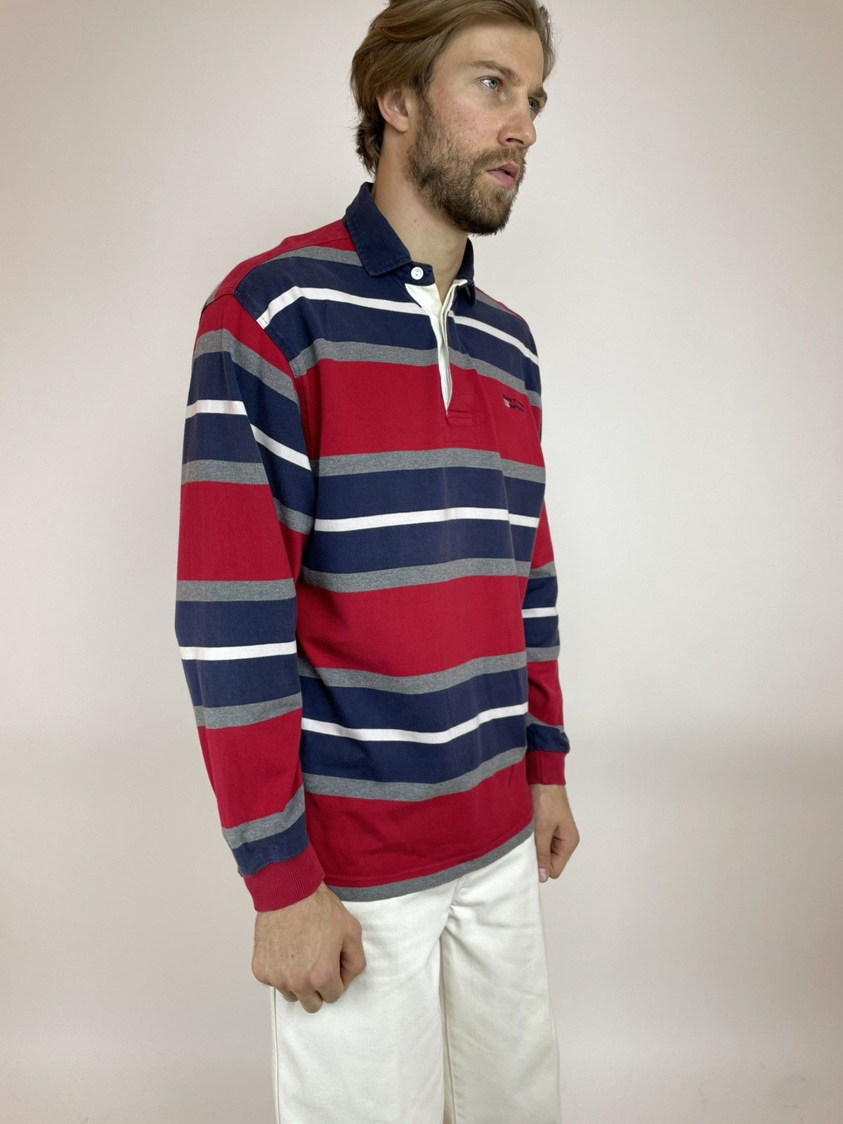 Other GANT USA SPORT Rugby striped polo long sleeve Mens size XL Size US L / EU 52-54 / 3 - 7 Thumbnail