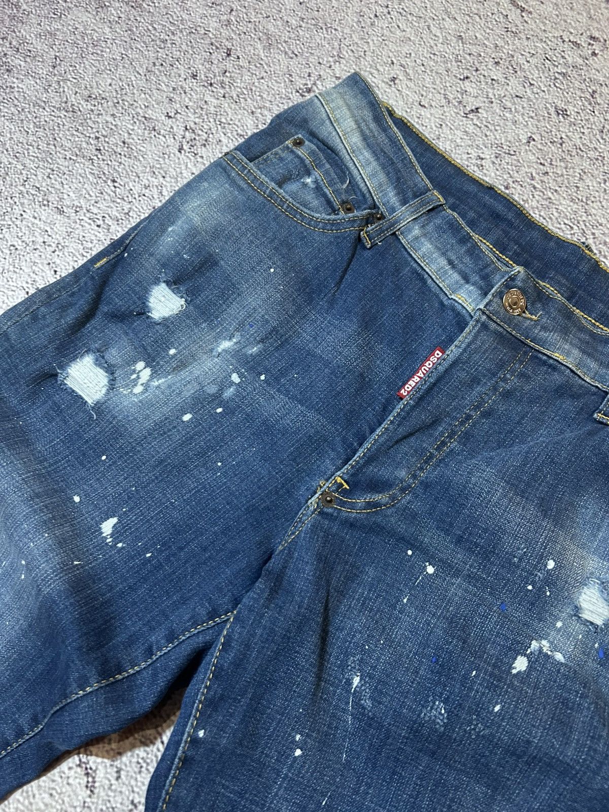 Dsquared2 DSQ2 Dsquared2 Slim Jean “D-6190” Distressed Paint-Splatter Size US 32 / EU 48 - 4 Thumbnail