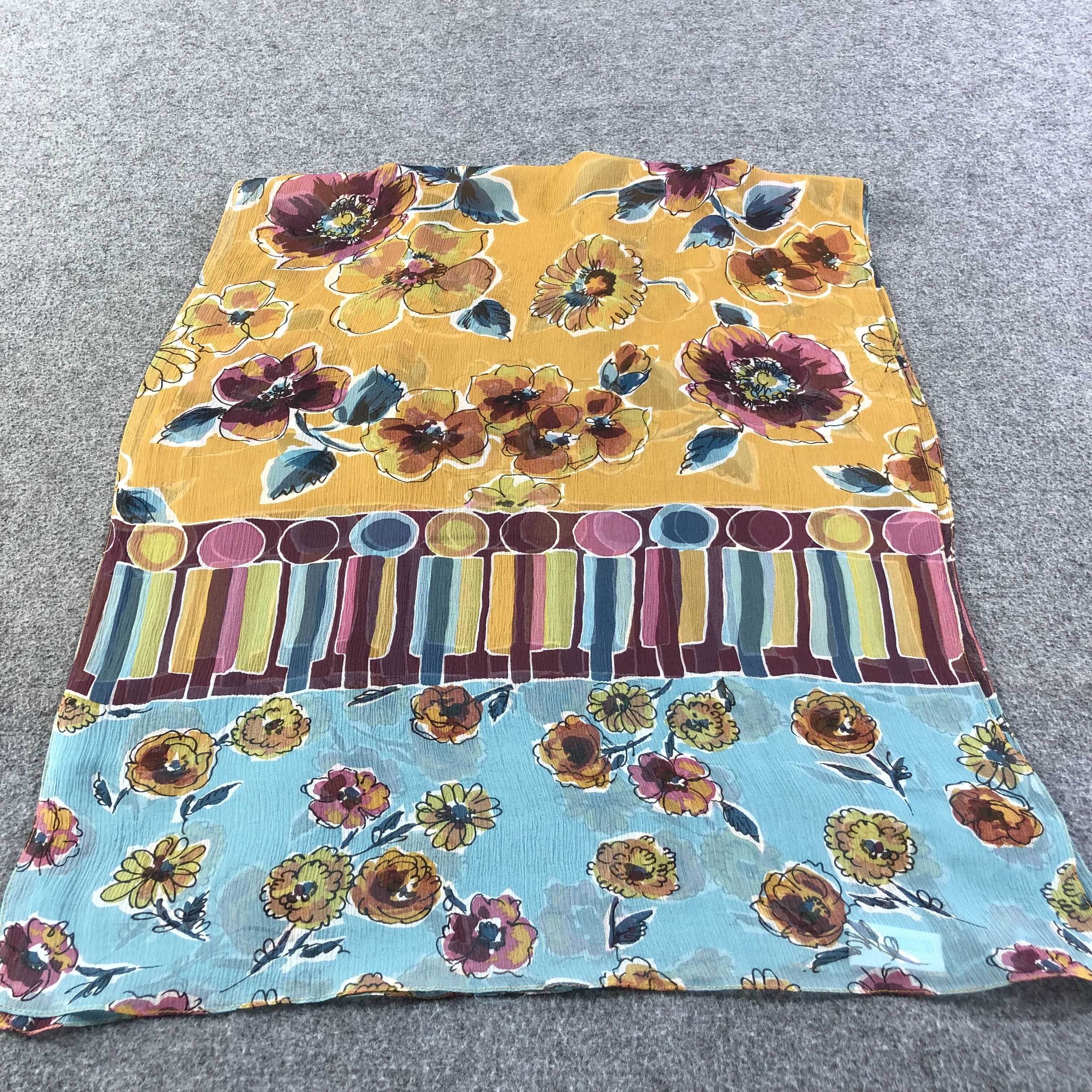 Vintage Printemps Luxury Silk Stole Silk Scarf M773 Size ONE SIZE - 4 Thumbnail