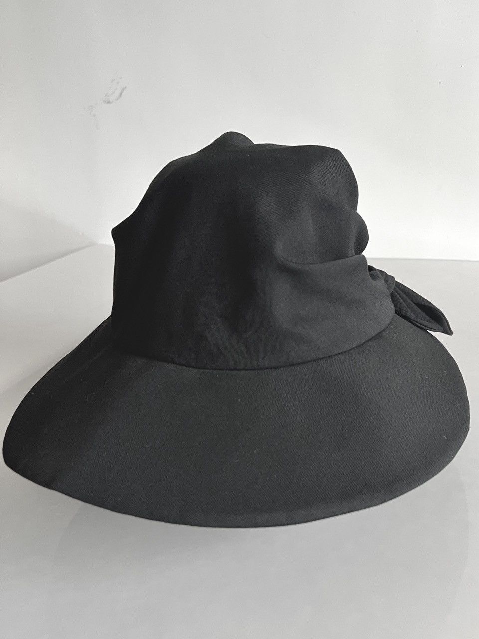 Yohji Yamamoto Yohji Yamamoto Y's - W/Gabardine Scarf Wrapped Wide Brim Hat Size ONE SIZE - 8 Thumbnail