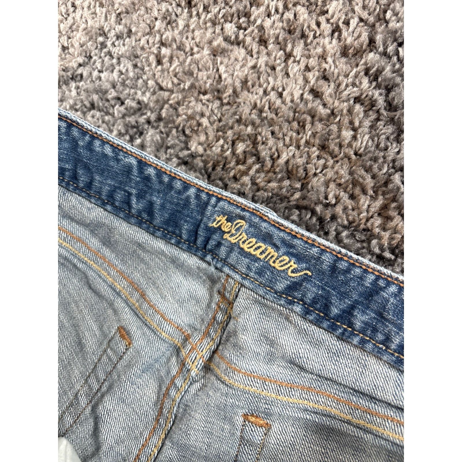 Old Navy VINTAGE Old Navy Jeans Womens 30x30 Low Rise Flare Pocket Blue Light Wash Distressed Boho Bootcut 30in Inseam Girls Womens Size 30" / US 8 / IT 44 - 6 Thumbnail