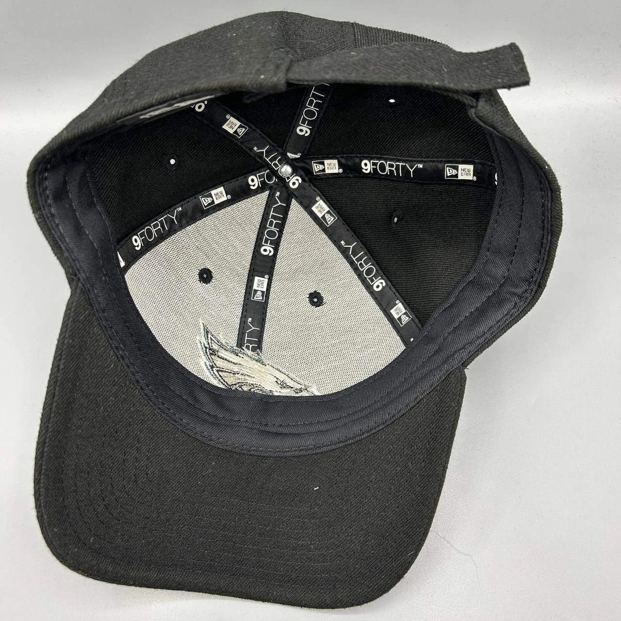 New Era Philadelphia Eagles Hat Men Black Embroidered Strap Back Cap Size ONE SIZE - 2 Thumbnail