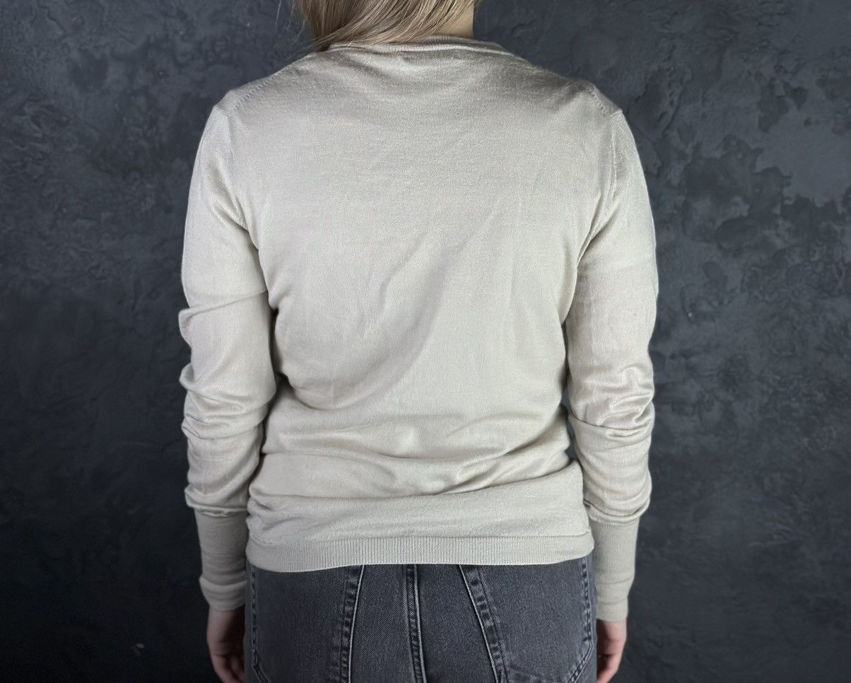 Burberry BURBERRY BRIT Beige Merino Wool Knit Cardigan Sweater Size L Size L / US 10 / IT 46 - 2 Thumbnail