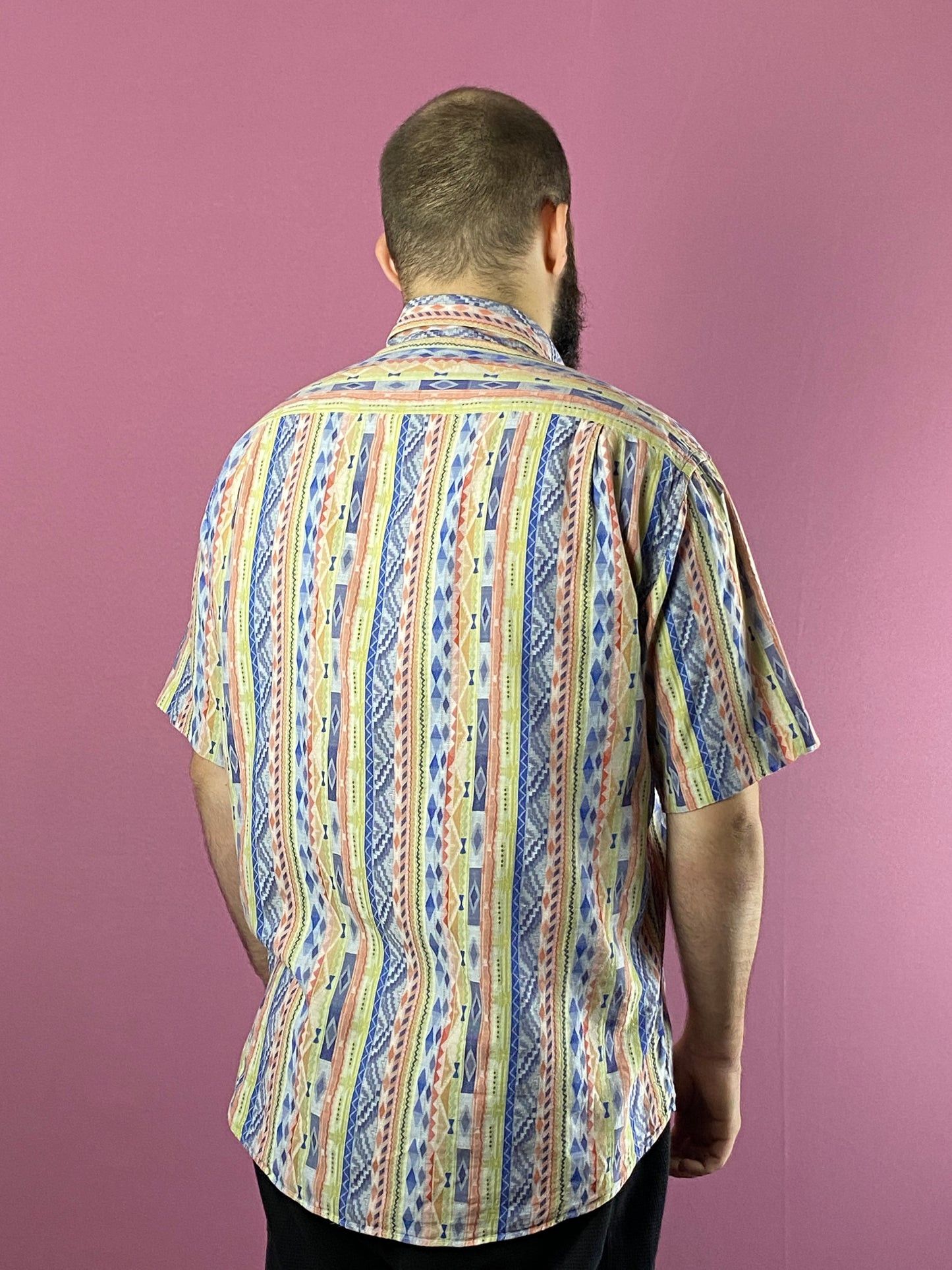 Designer × Vintage Missoni Sport Vintage Men's Geometric Striped Sleeve Shirt Size US M / EU 48-50 / 2 - 3 Thumbnail