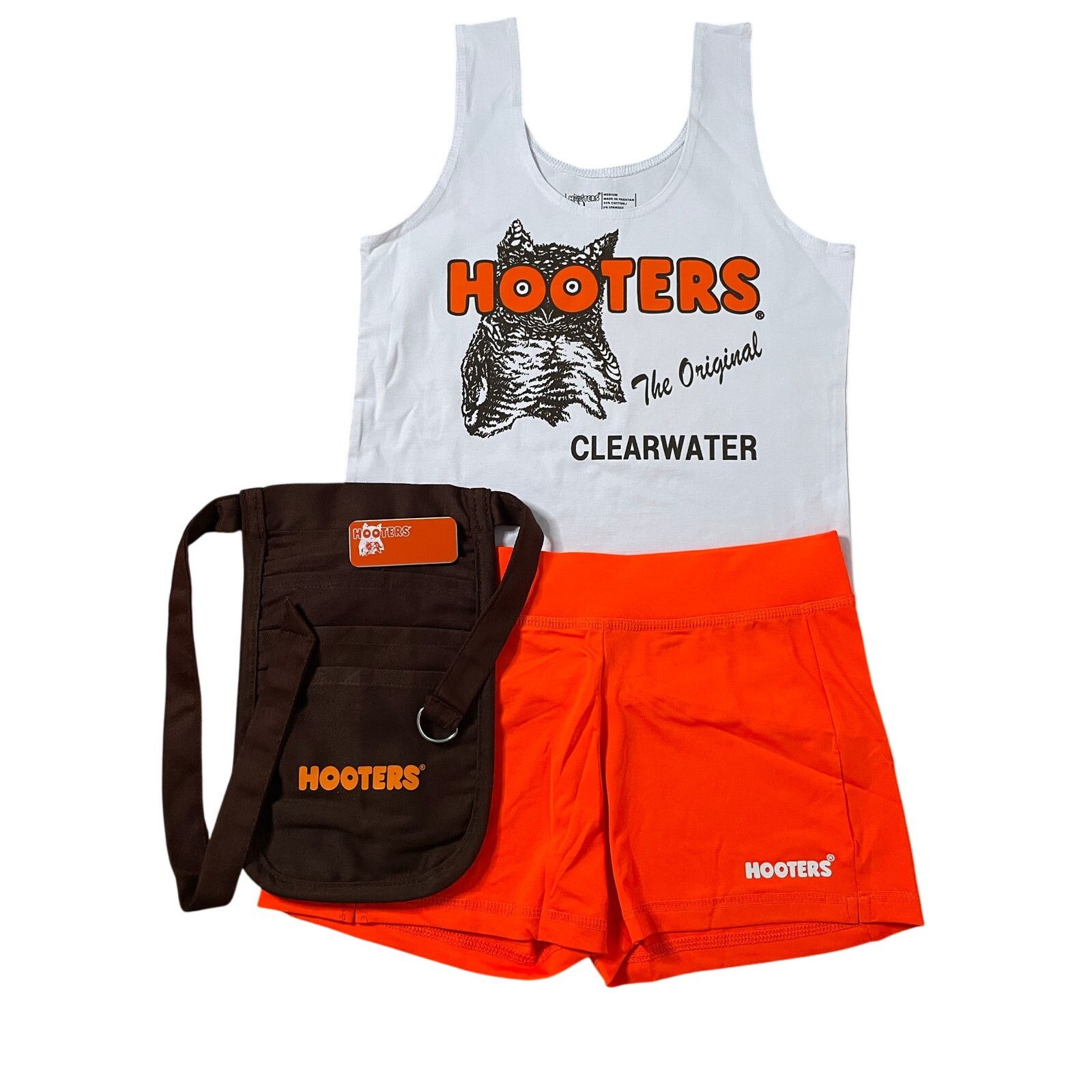 Other New Women Hooters Uniform Tank Shorts Pouch Name Tag Medium Size M / US 6-8 / IT 42-44 - 1 Thumbnail