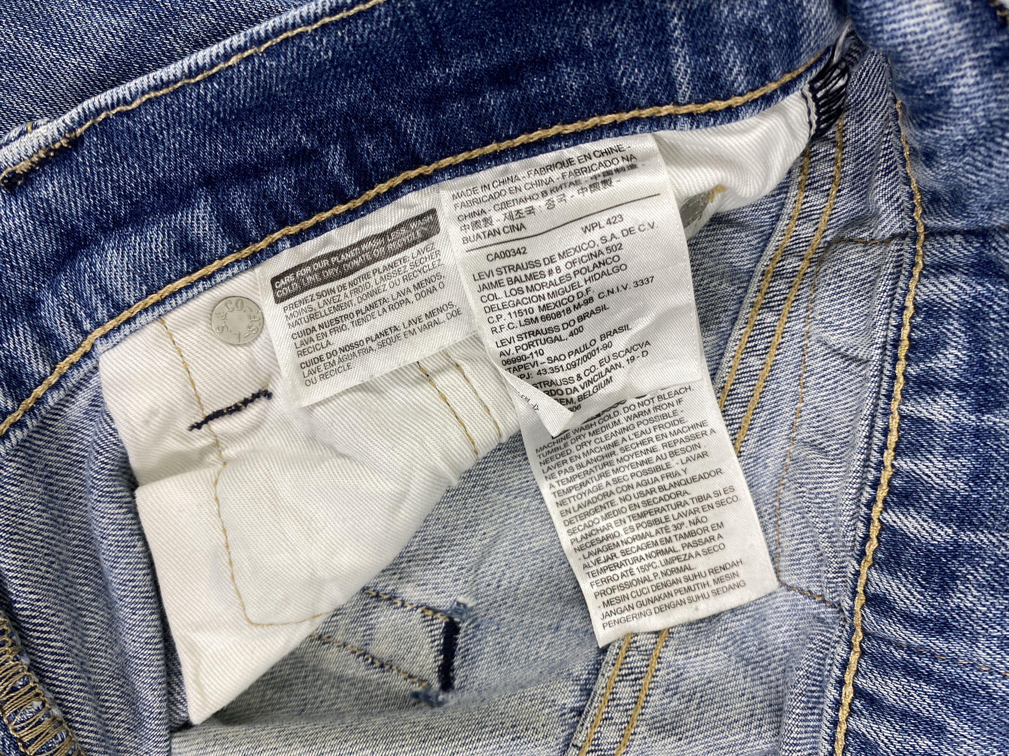Levi's Faded Blue Vintage Levi's 513 Jeans 30x28.5 - JN3328 Size US 30 / EU 46 - 9 Thumbnail