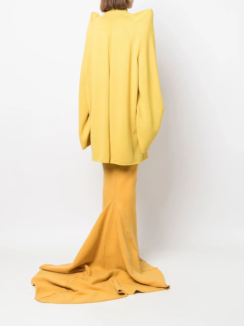 Rick Owens o1y0126 Mini Dress in Yellow Size XS / US 0-2 / IT 36-38 - 3 Thumbnail