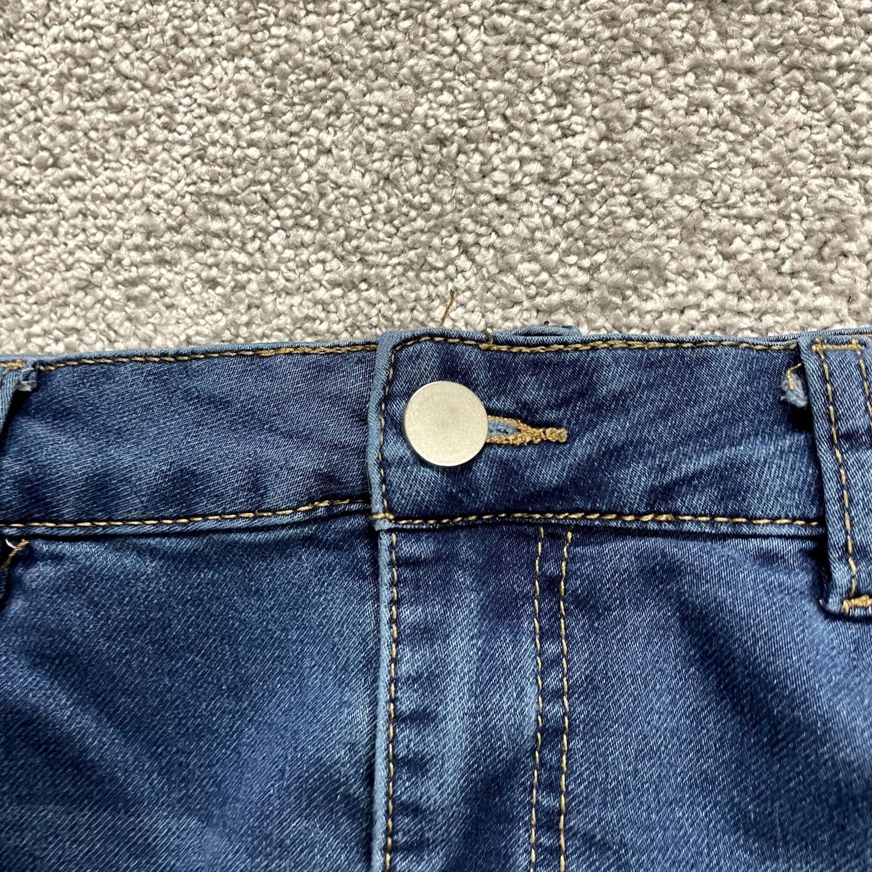 Joe Boxer Joe Boxer Jeans Juniors 13 Blue Denim Stretch Straight Dark Wash 33x27 Soft Womens Size 24" / US 00 / IT 34 - 7 Thumbnail