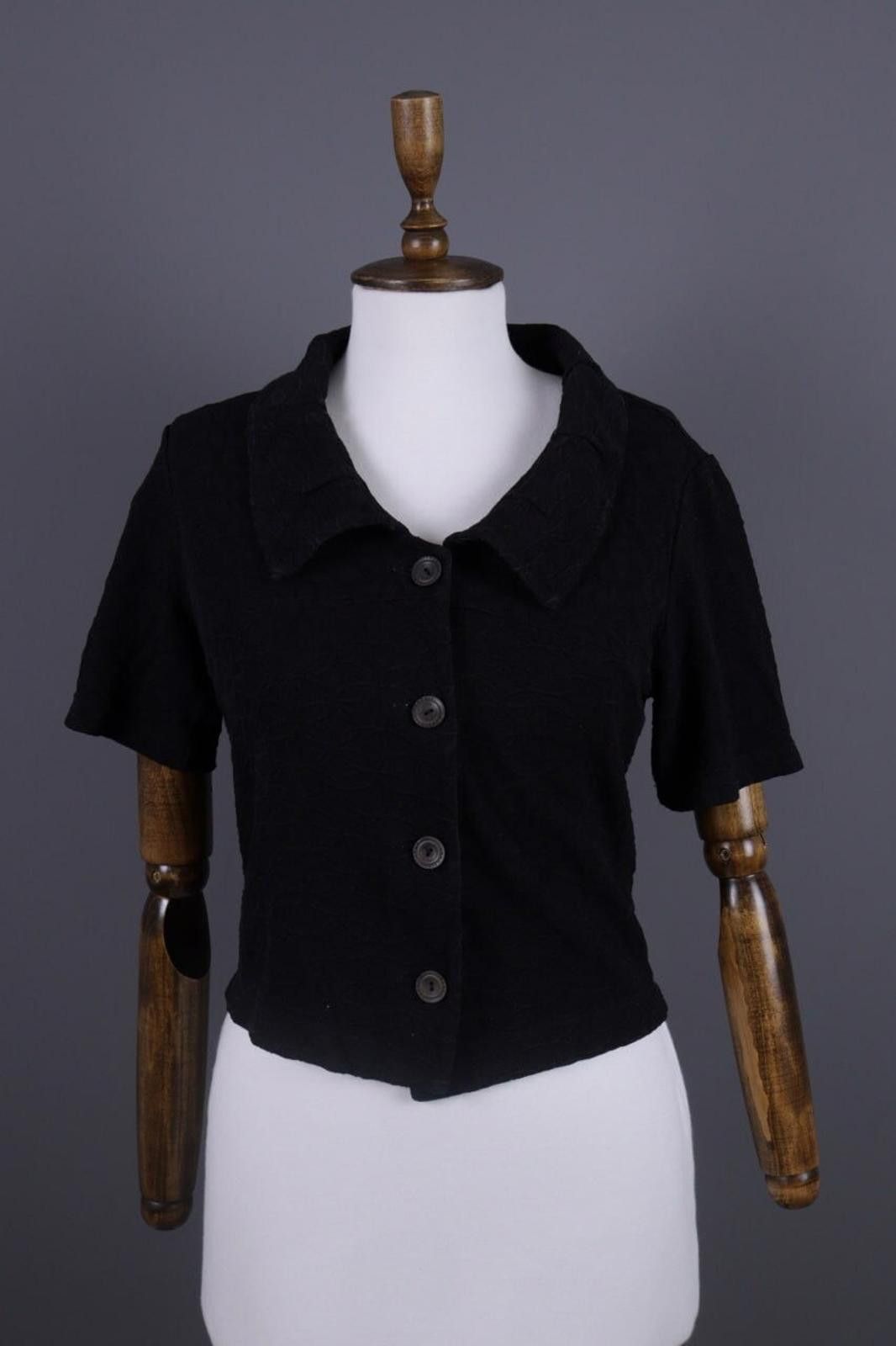 Transit Transit Par Such 392 Black Floral Blouse Shirt Sz 3 / L Size L / US 10 / IT 46 - 1 Thumbnail