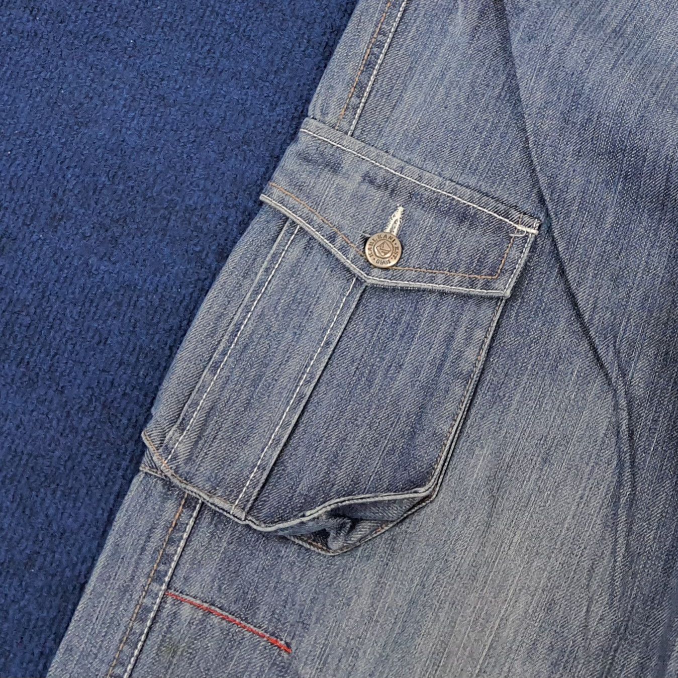 Designer × Karl Kani × Vintage Vintage Karl Kani CH79 Cargo Style Hiphop Designer Jeans Size US 28 / EU 44 - 4 Thumbnail