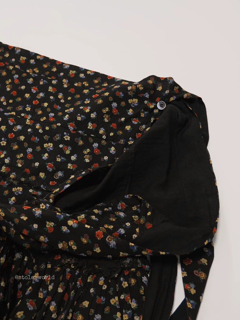 Comme des Garcons Comme des Garcons size M Broken flower and raw edge wrap s Size 23" - 5 Thumbnail