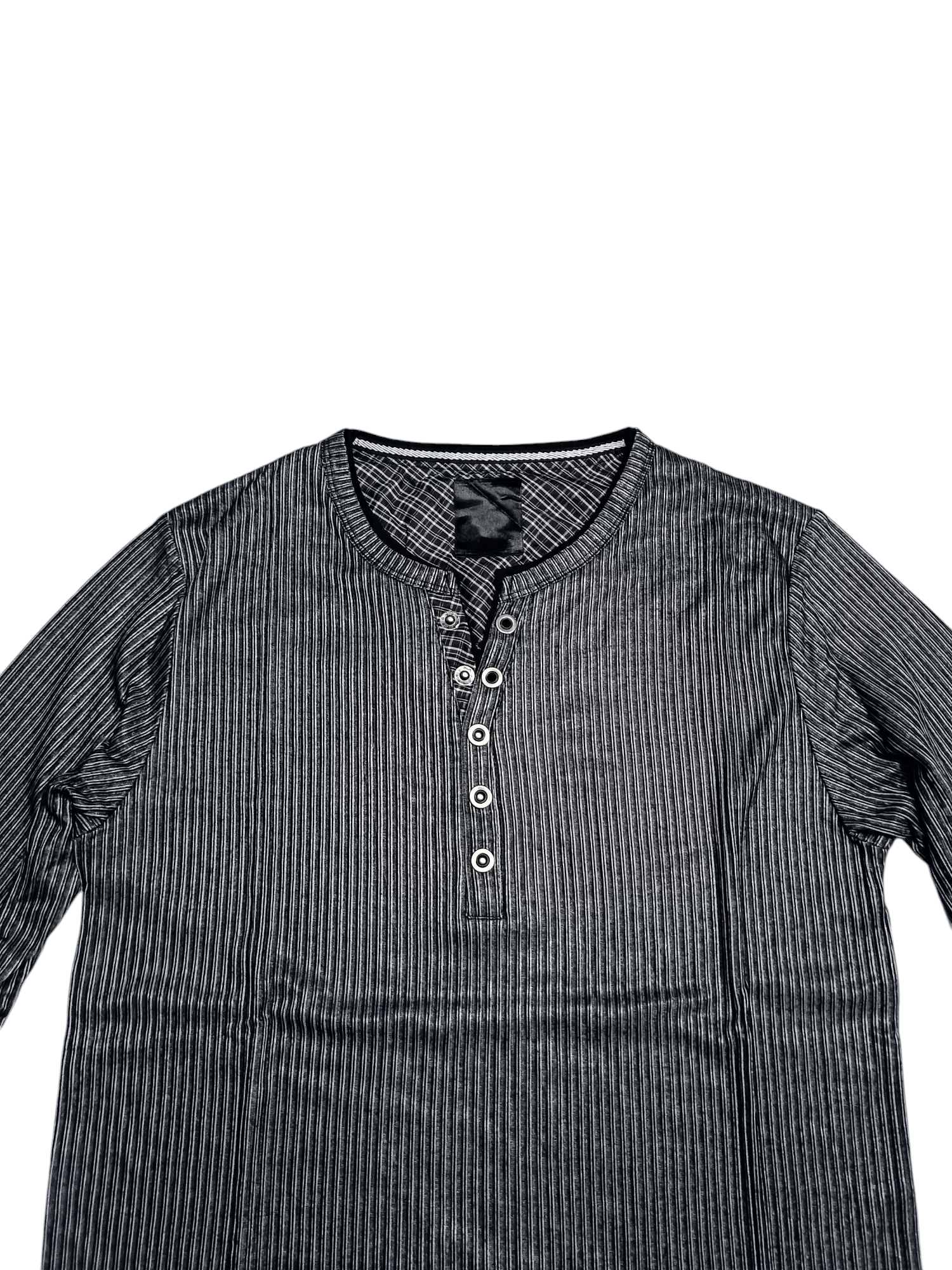 Japanese Brand Unknown Brand Long Sleeve Double Layer Silver Gray Size US L / EU 52-54 / 3 - 2 Thumbnail