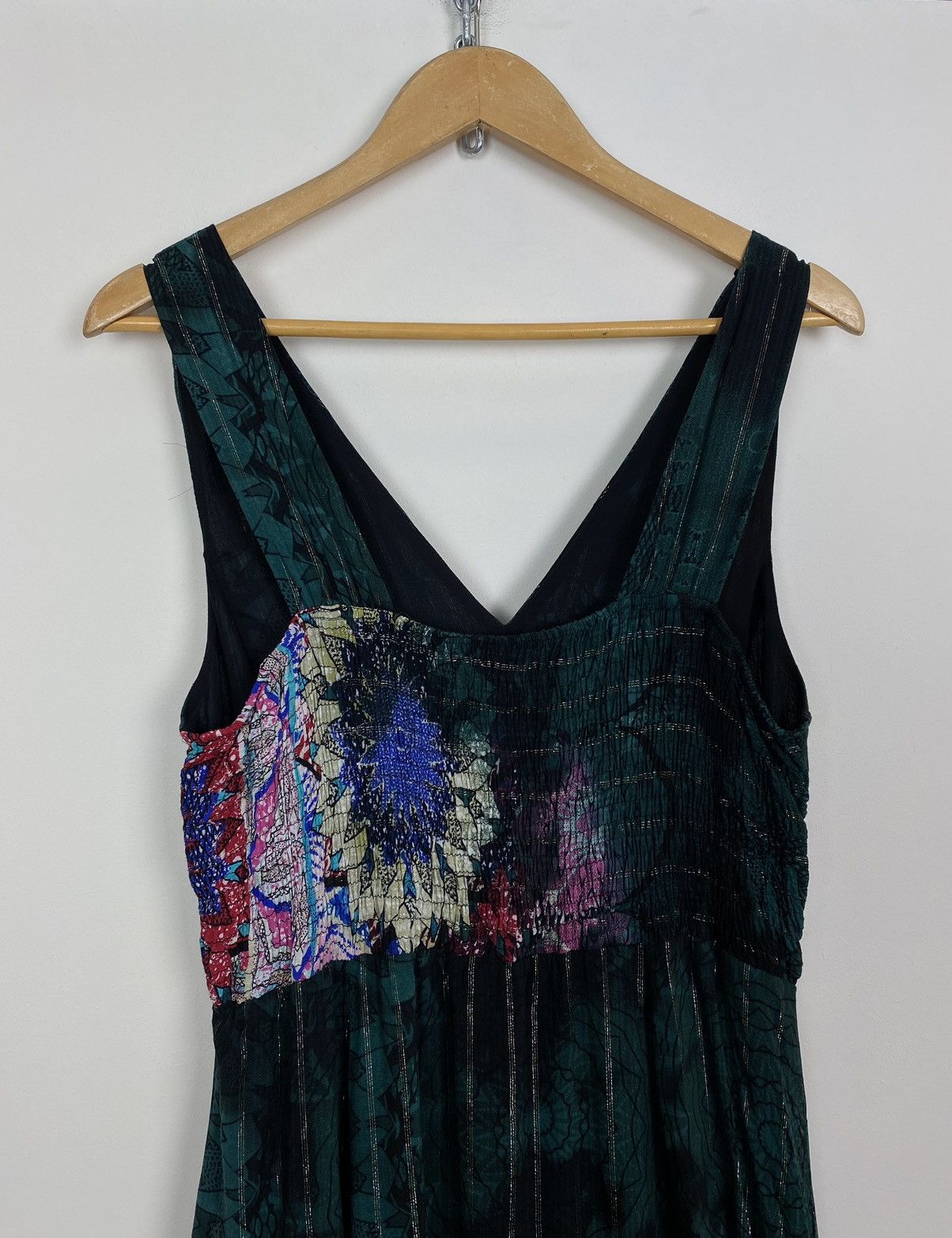 Desigual Desigual Floral Graphic Print Dress Green Women’s Sz Large Size L / US 10 / IT 46 - 9 Thumbnail