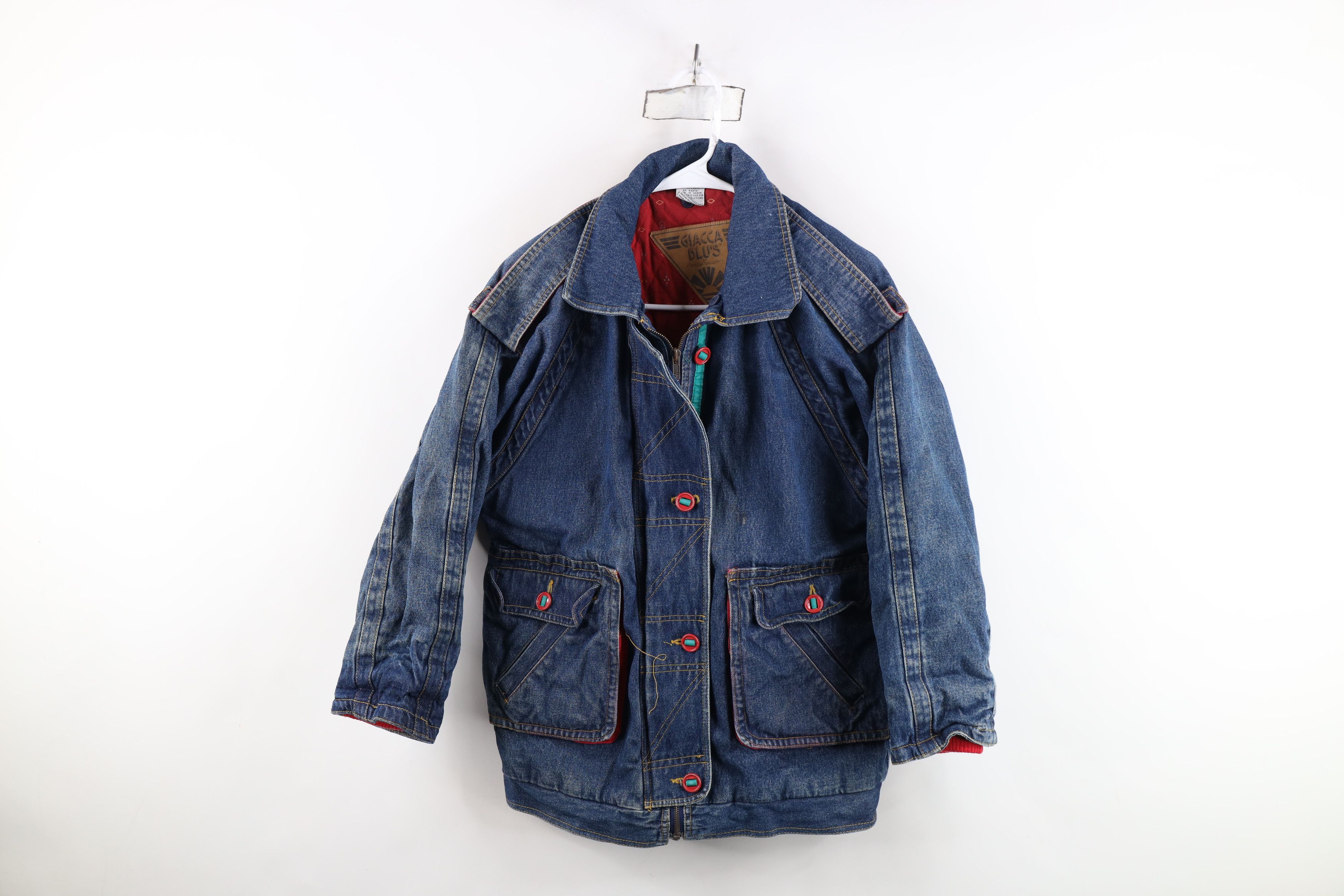 Vintage Vintage 80s 90s Streetwear Flannel Lined Denim Jean Jacket Size L / US 10 / IT 46 - 1 Thumbnail