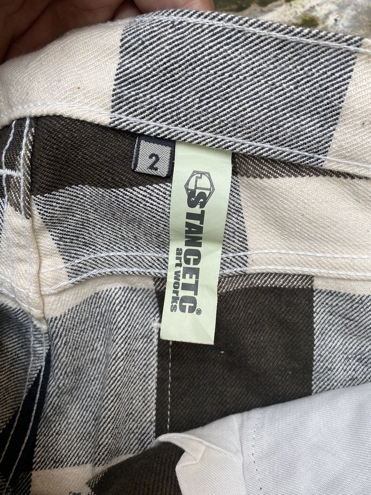 Japanese Brand Stancetc art works tartan plaid denim Size US 30 / EU 46 - 6 Thumbnail