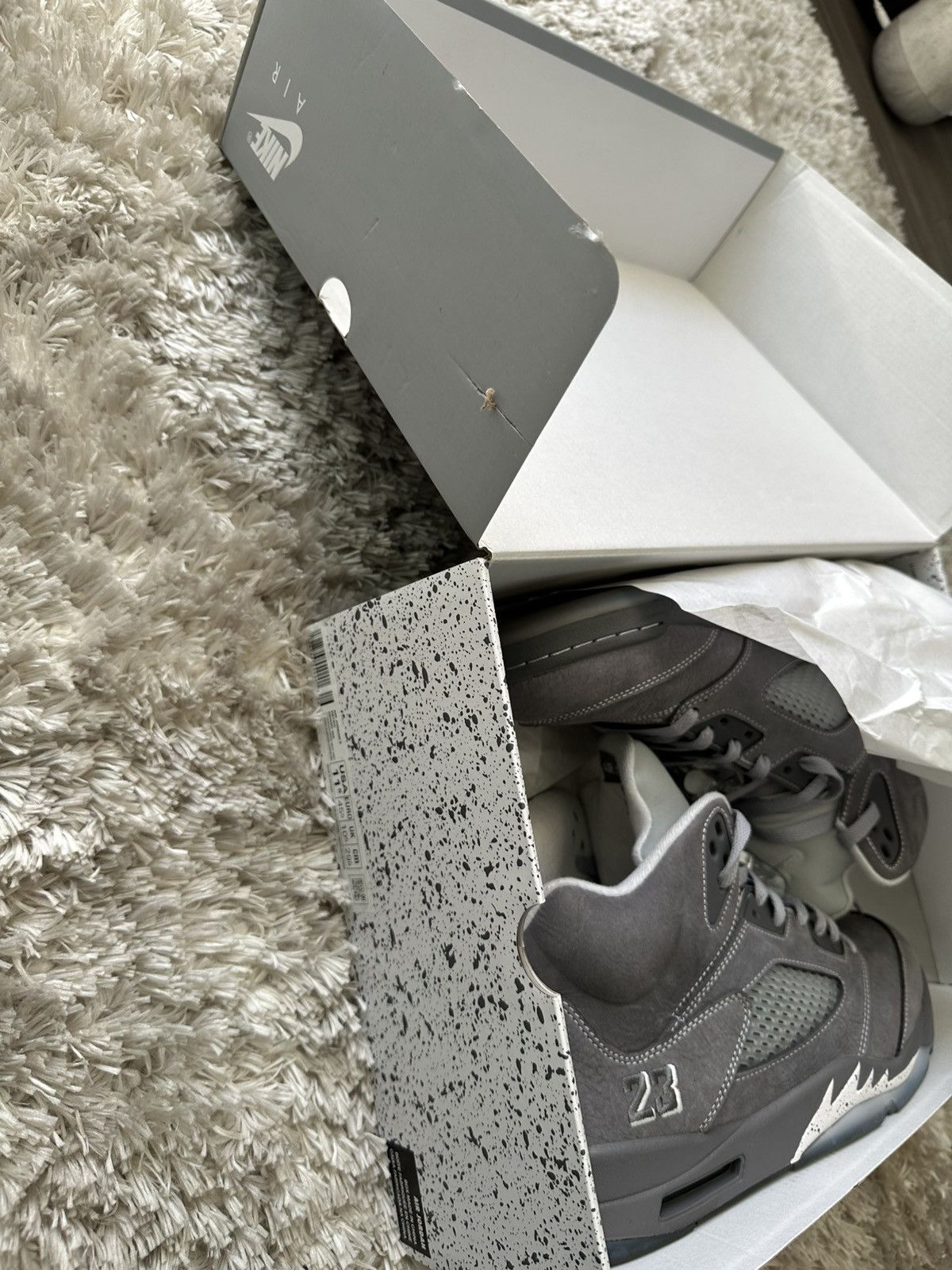 Nike Air Jordan 5 Wolf Grey Retro Size US 11.5 / EU 44-45 - 6 Thumbnail